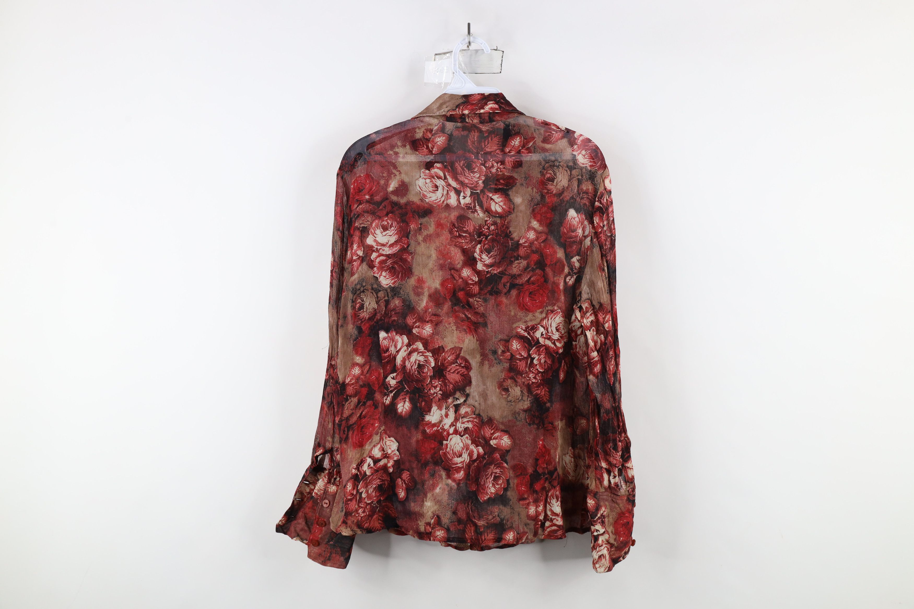 Vintage Vintage 90s Y2K Flower Floral Bella Collared Button Shirt Size M / US 6-8 / IT 42-44 - 7 Thumbnail