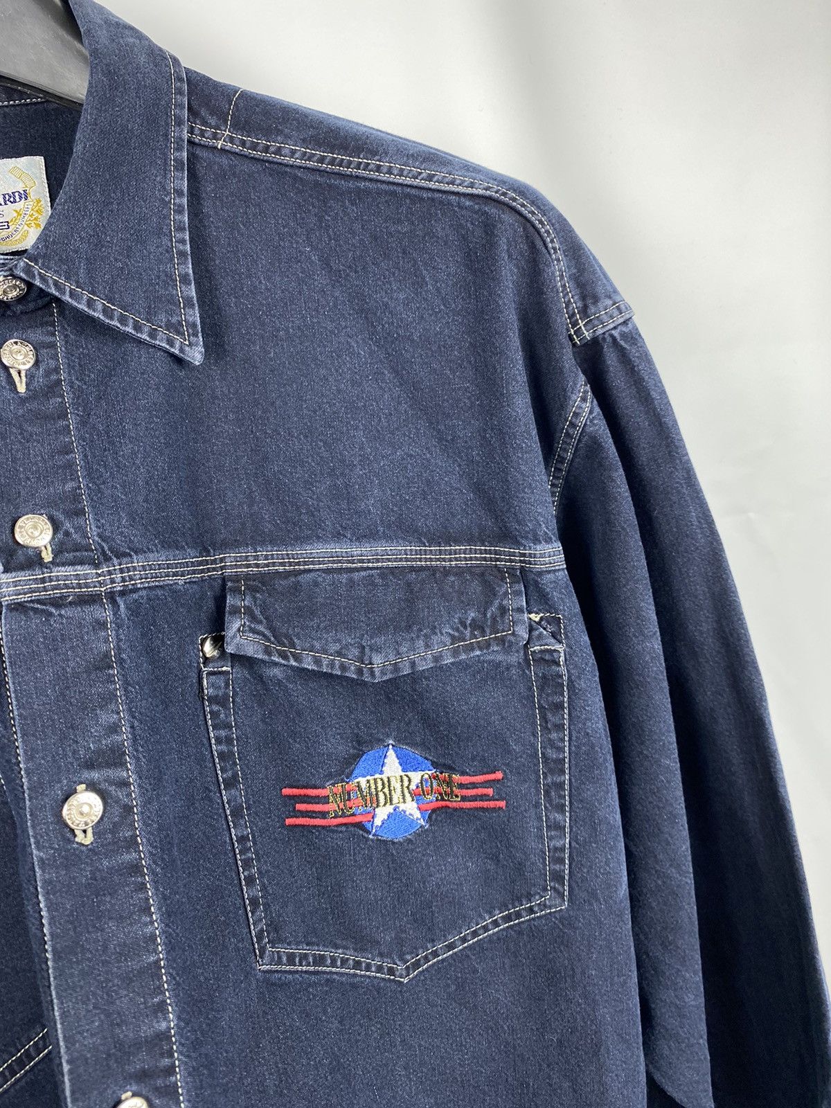 Trussardi × Vintage Vintage Trussardi Number One Denim Shirt size XL Size US XL / EU 56 / 4 - 12 Thumbnail