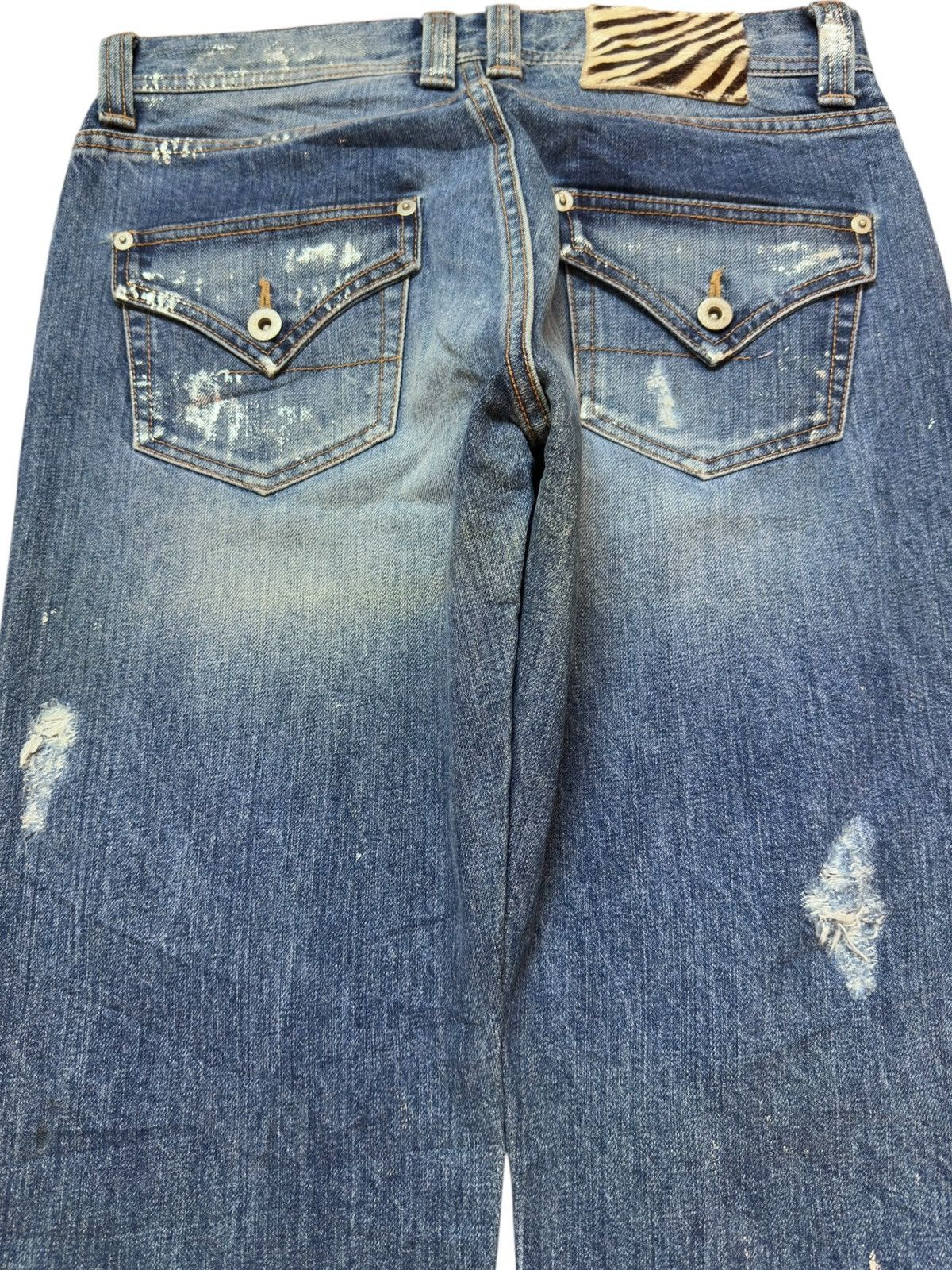 Kapital Vintage Double Standard Silver Splatter Distressed Denim Size US 30 / EU 46 - 5 Thumbnail
