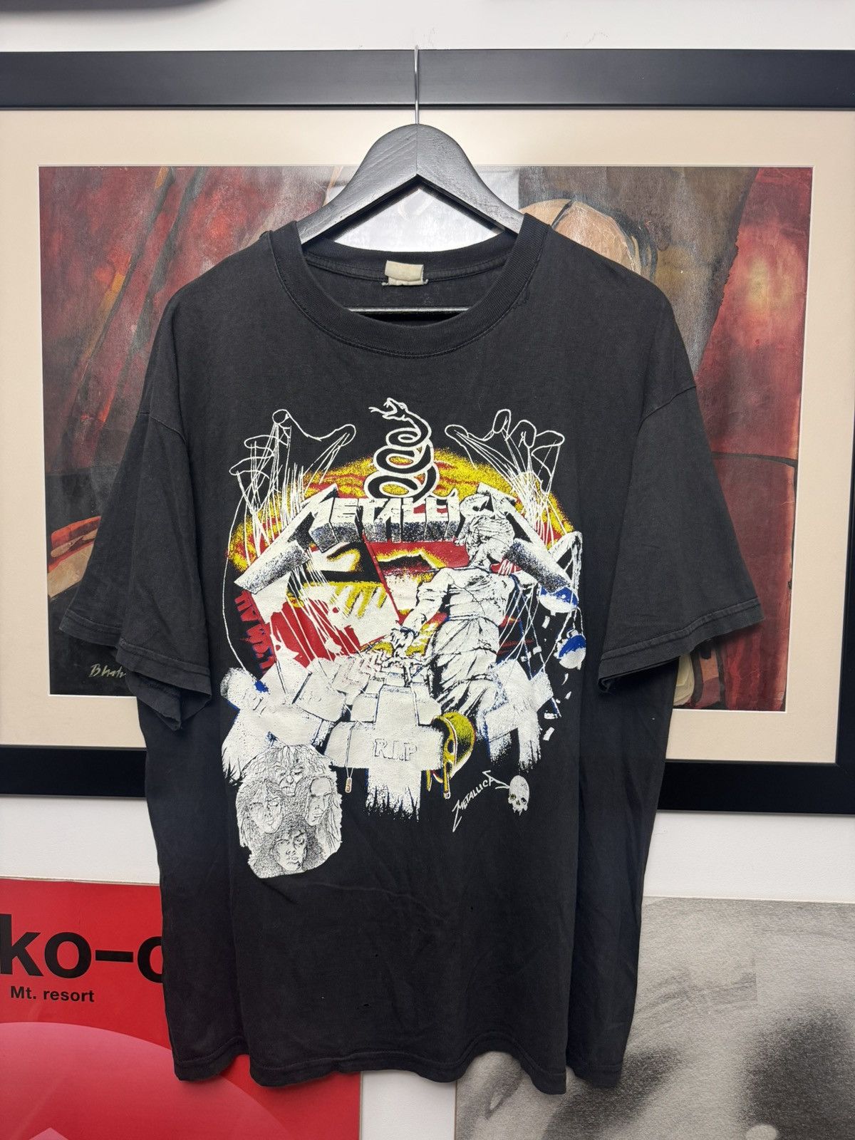 Band Tees Vintage 90s Metallica Band Tee Distressed Washed Rock Metal Size US L / EU 52-54 / 3 - 1 Thumbnail