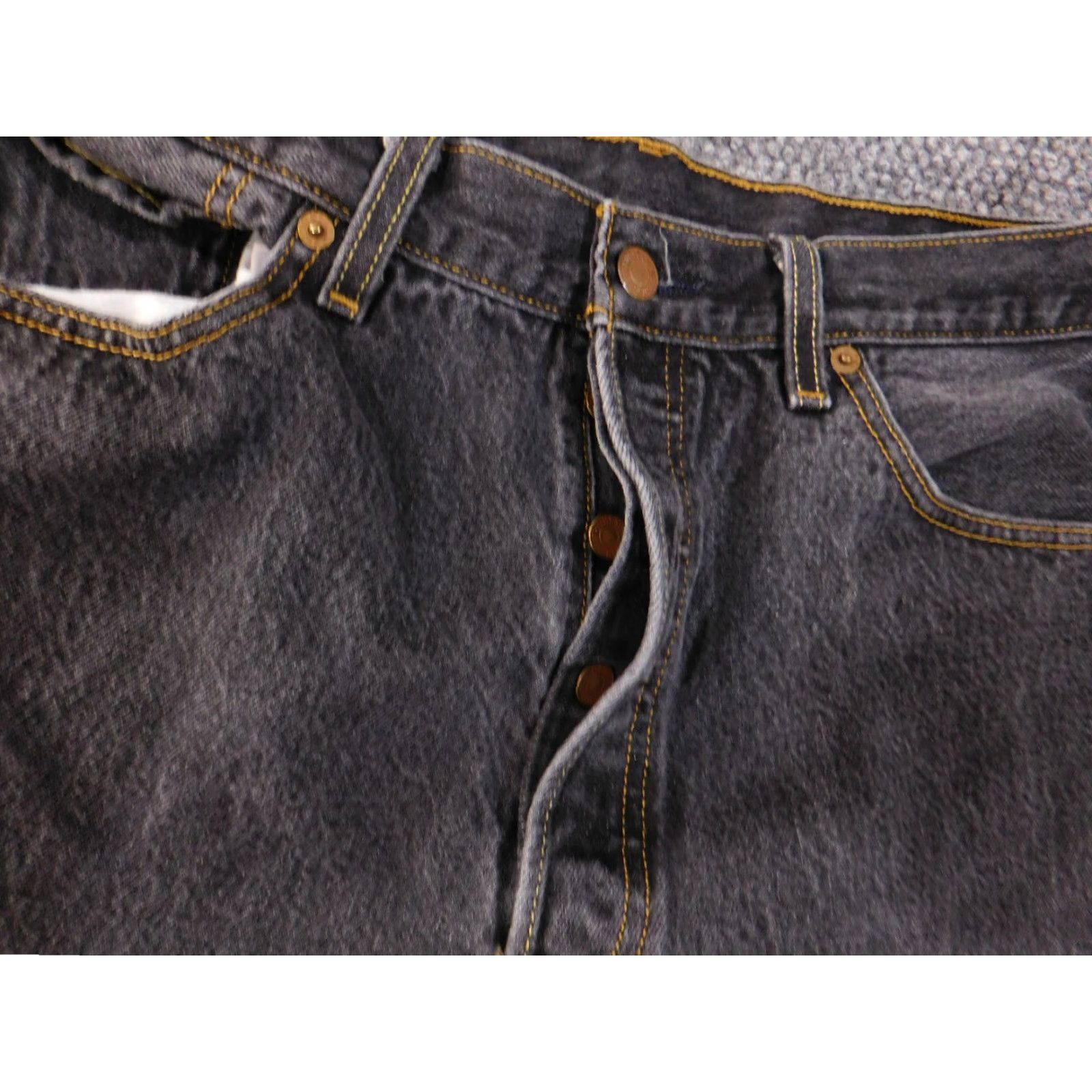 Levi's VINTAGE Levis 501XX Jeans Mens 35x30 black straight classic Size US 38 / EU 54 - 4 Thumbnail