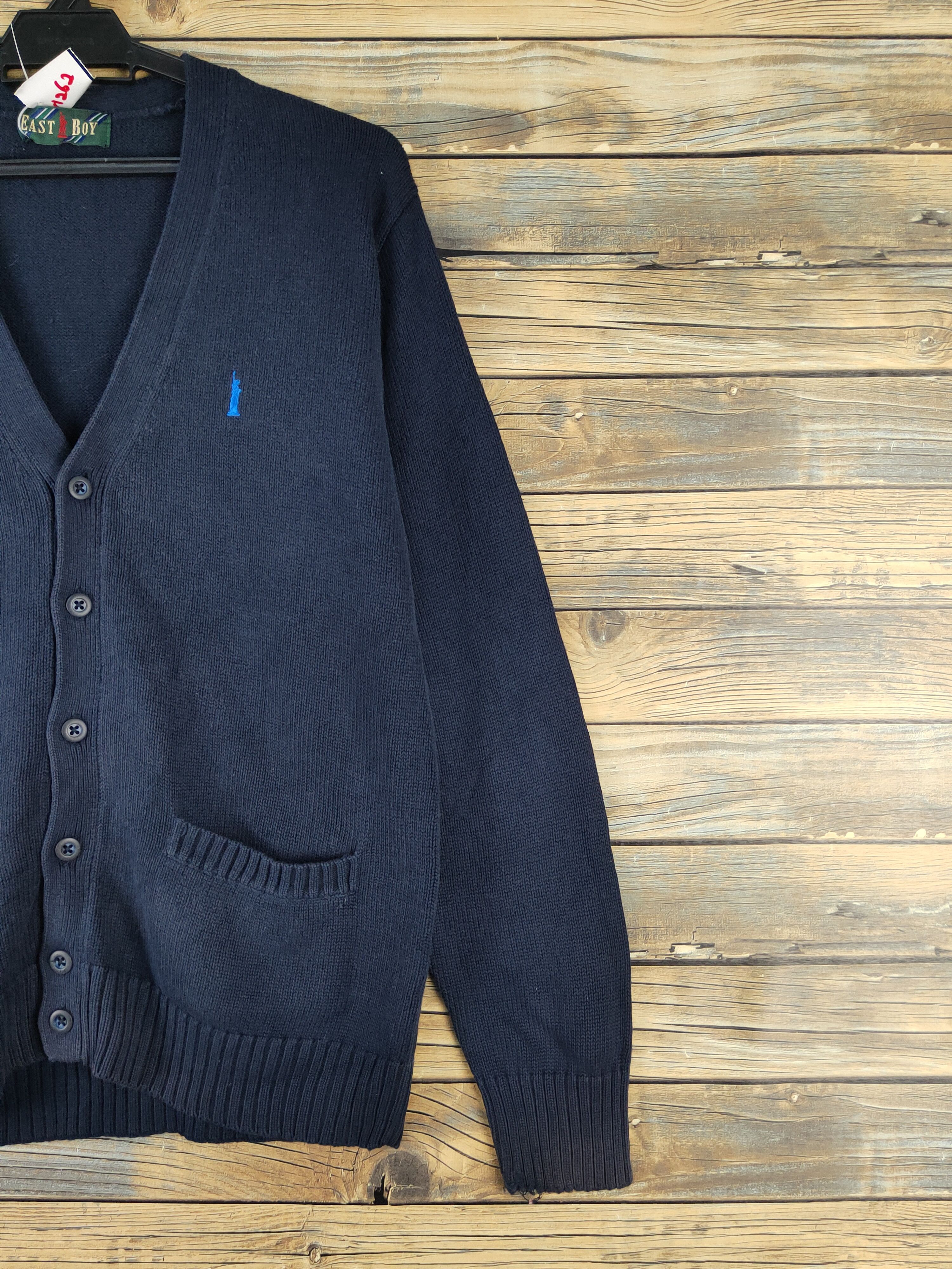 Homespun Knitwear × Japanese Brand East Boy Navy Knitwear Cardigan #W1262 Size US M / EU 48-50 / 2 - 6 Thumbnail
