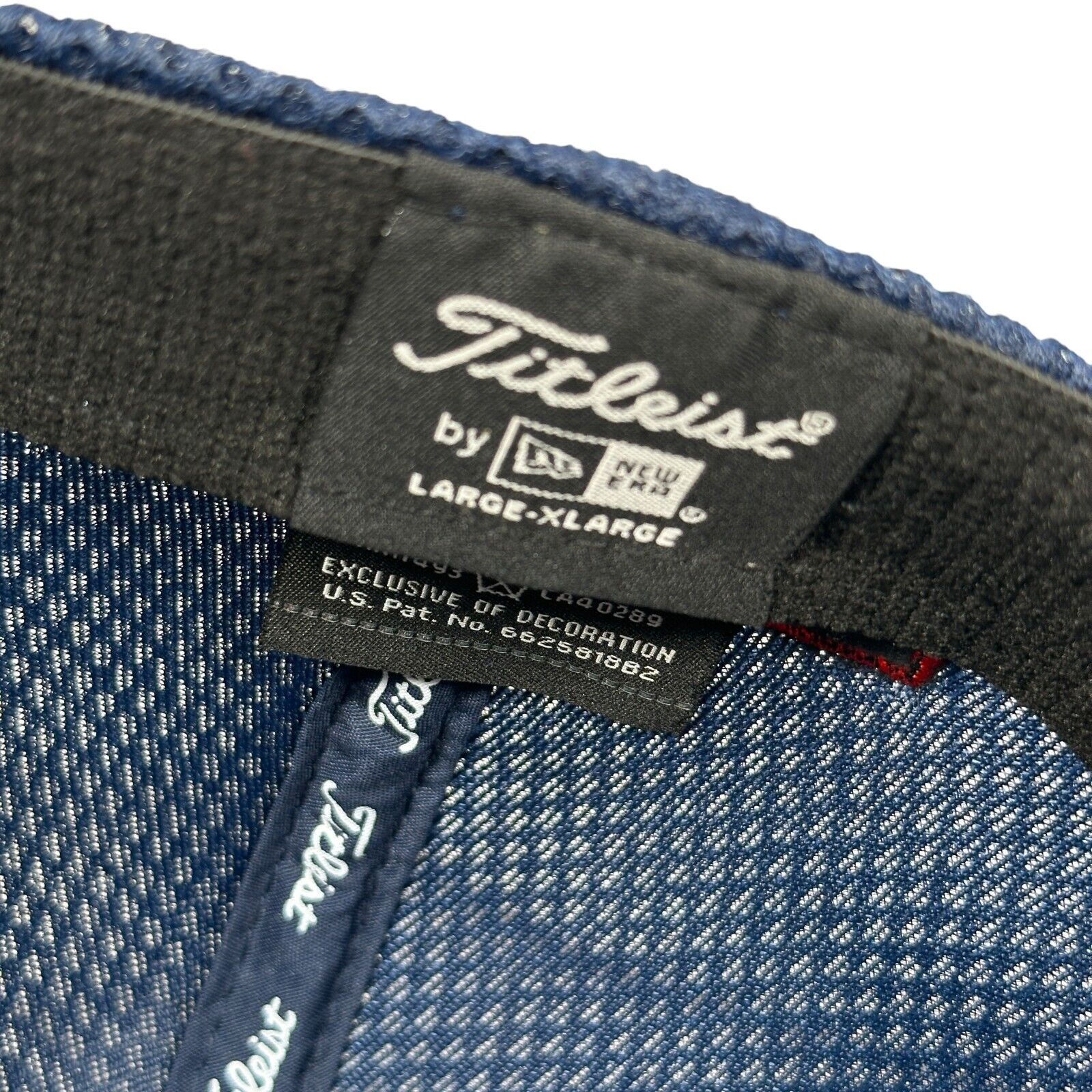 Titleist Titleist X FootJoy Pro V1 Golf Cap LXL Blue Stretch 6 Panel Size ONE SIZE - 5 Thumbnail