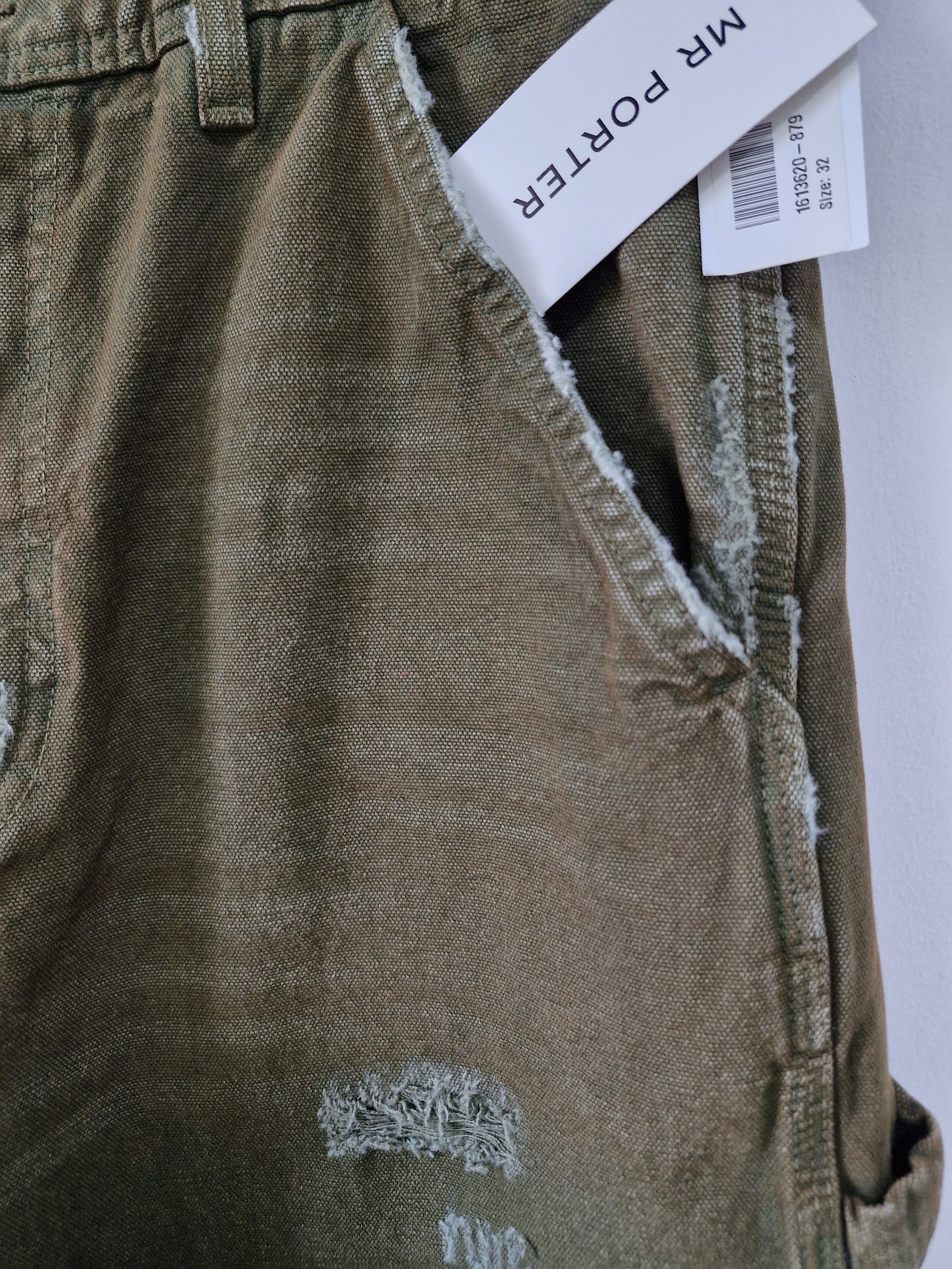 Enfants Riches Deprimes SS24 Acid Green Destroyed Canvas Carpenter Pants Size US 32 / EU 48 - 5 Thumbnail