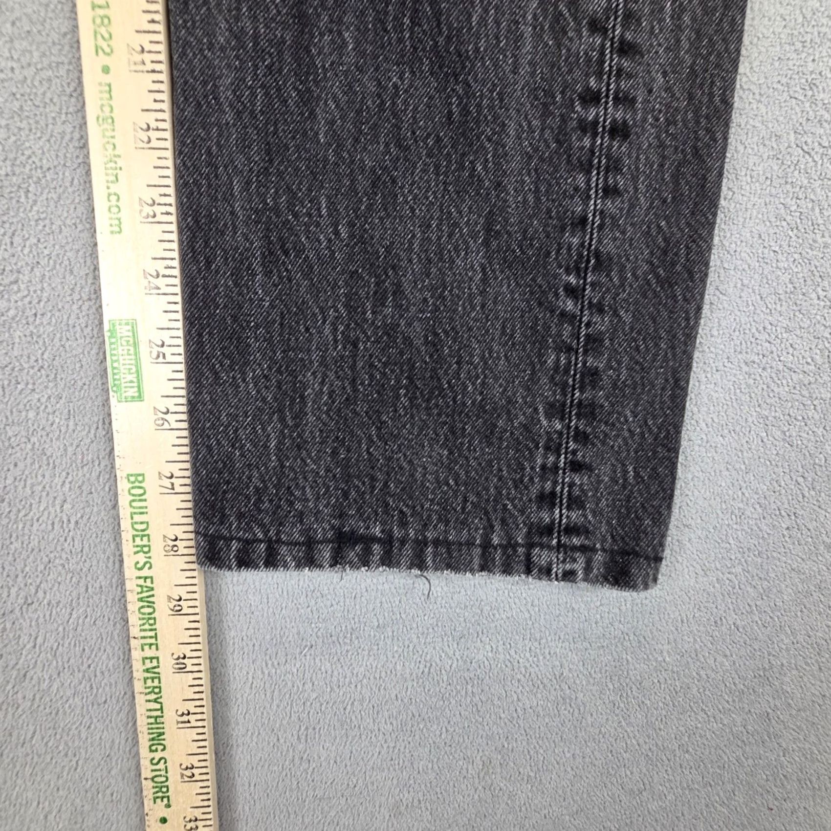 Levi's VTG Levi's 501 Jeans Mens Black Straight Button Fly 27x28 United States Distressed Pockets Denim Cotton Charcoal Wash 27x28 Mens Vintage 501 Jeans Size US 27 - 4 Thumbnail