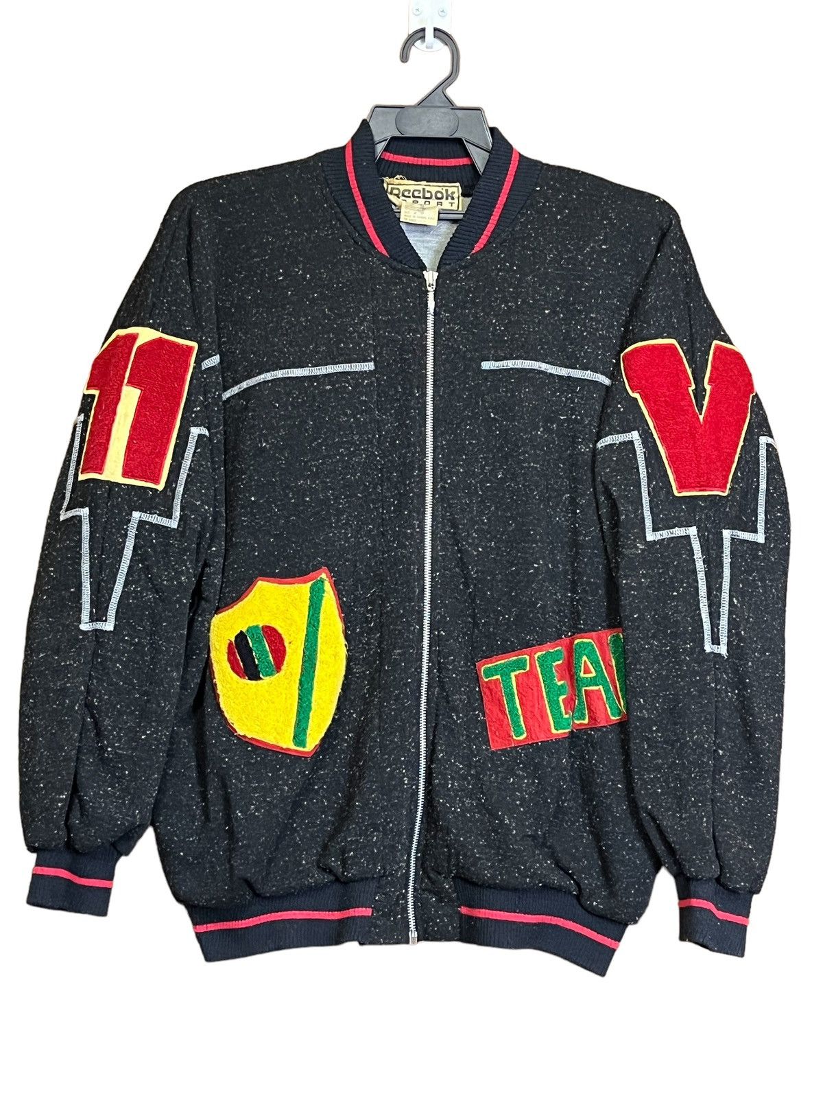 Reebok RARE🔥VINTAGE REEBOK SPORTS EMBROIDERY LOGO VARSITY JACKET Size US M / EU 48-50 / 2 - 1 Thumbnail