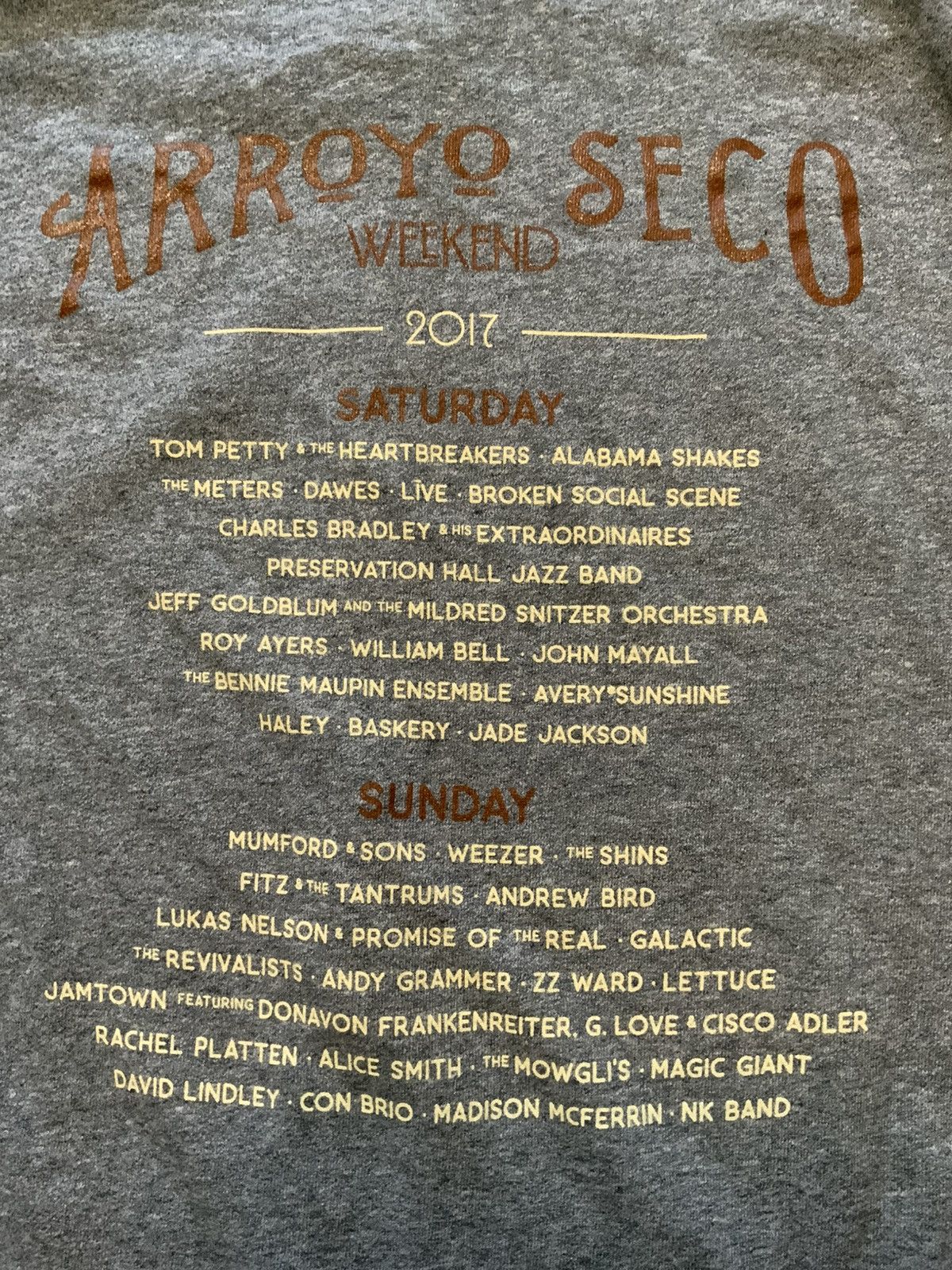 Band Tees Arroyo Seco Weekend Festival Tom Petty Weezer Band Hoodie Size US M / EU 48-50 / 2 - 1 Thumbnail
