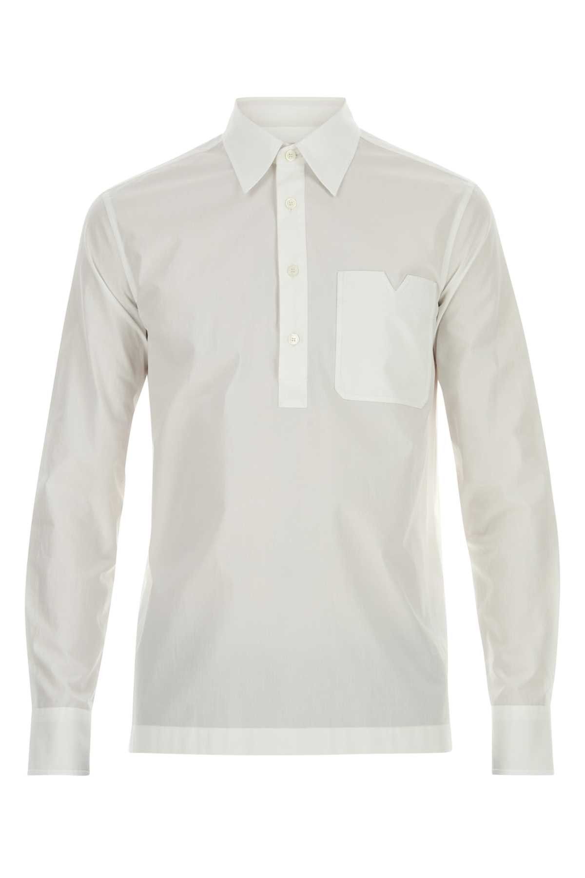 image of Valentino Garavani White Poplin Shirt, Men's (Size XL)