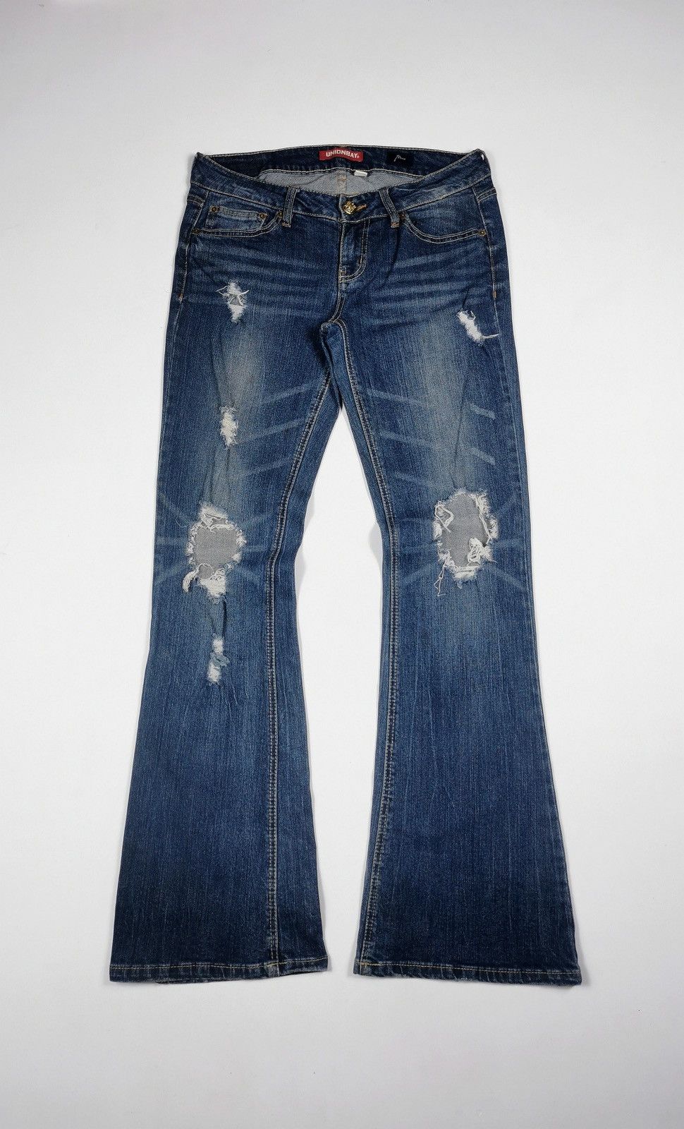 UNIONBAY Flare Distressed Unionbay Denim Jeans Size 30" / US 8 / IT 44 - 1 Thumbnail