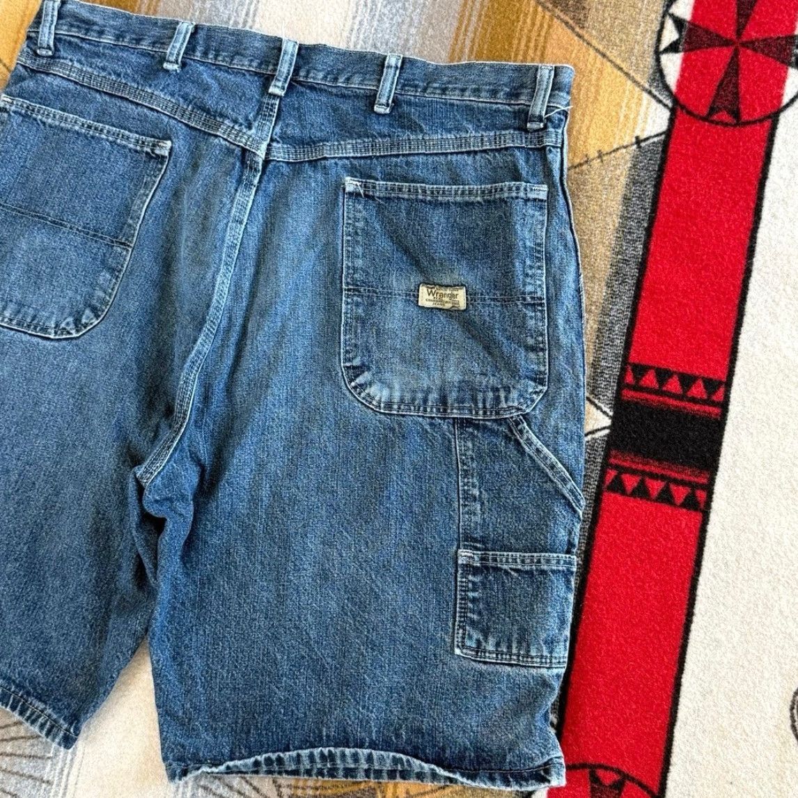 Wrangler VINTAGE Wrangler Carpenter Denim Jean Shorts Jorts 36 Men Blue Regular Waist 36 Work Grunge 90s Y2K Skate Denim Shorts Size US 36 / EU 52 - 4 Thumbnail