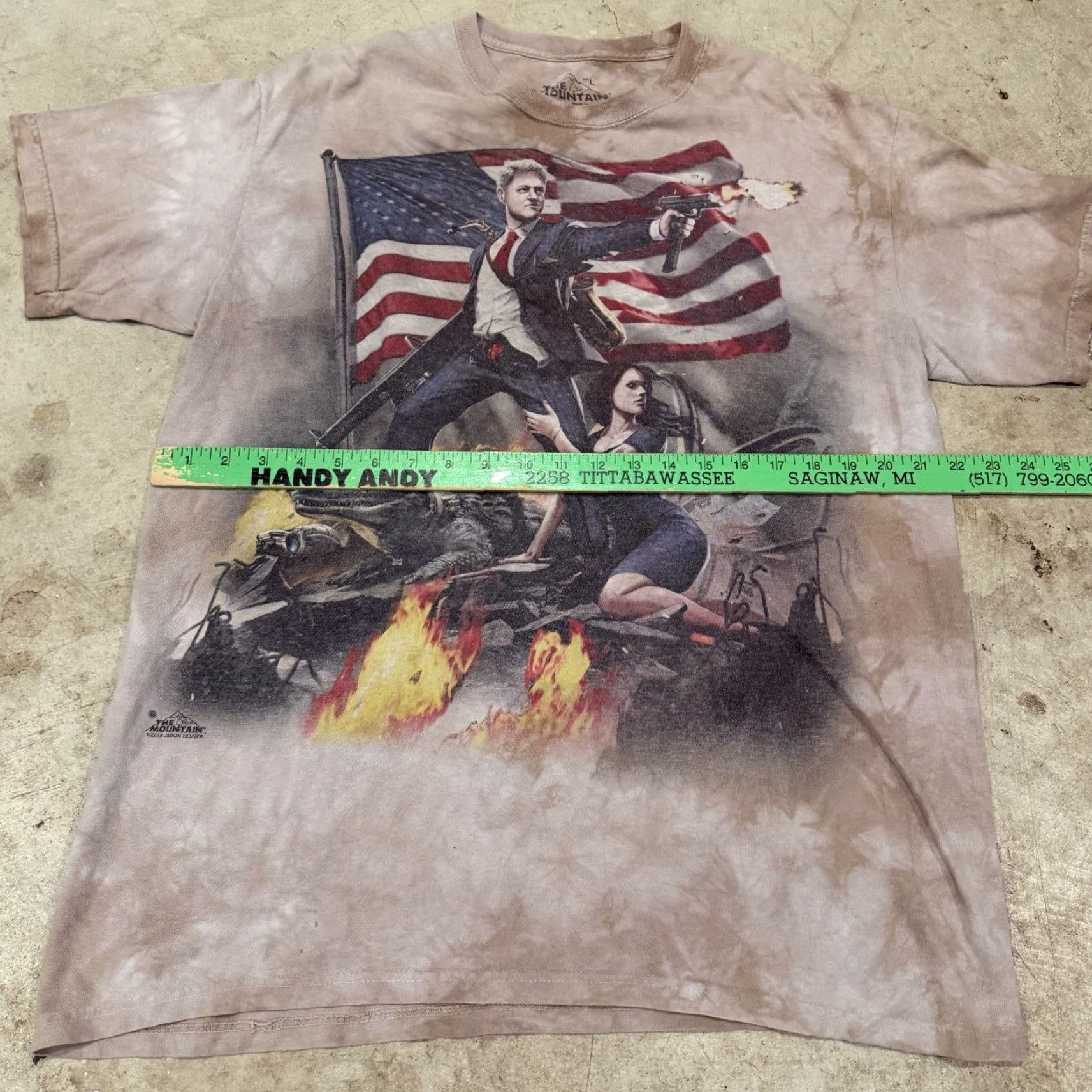 The Mountain The Mountain Bill Clinton & Monica Lewinsky Funny Tan Men's L Shirt Size US L / EU 52-54 / 3 - 6 Thumbnail