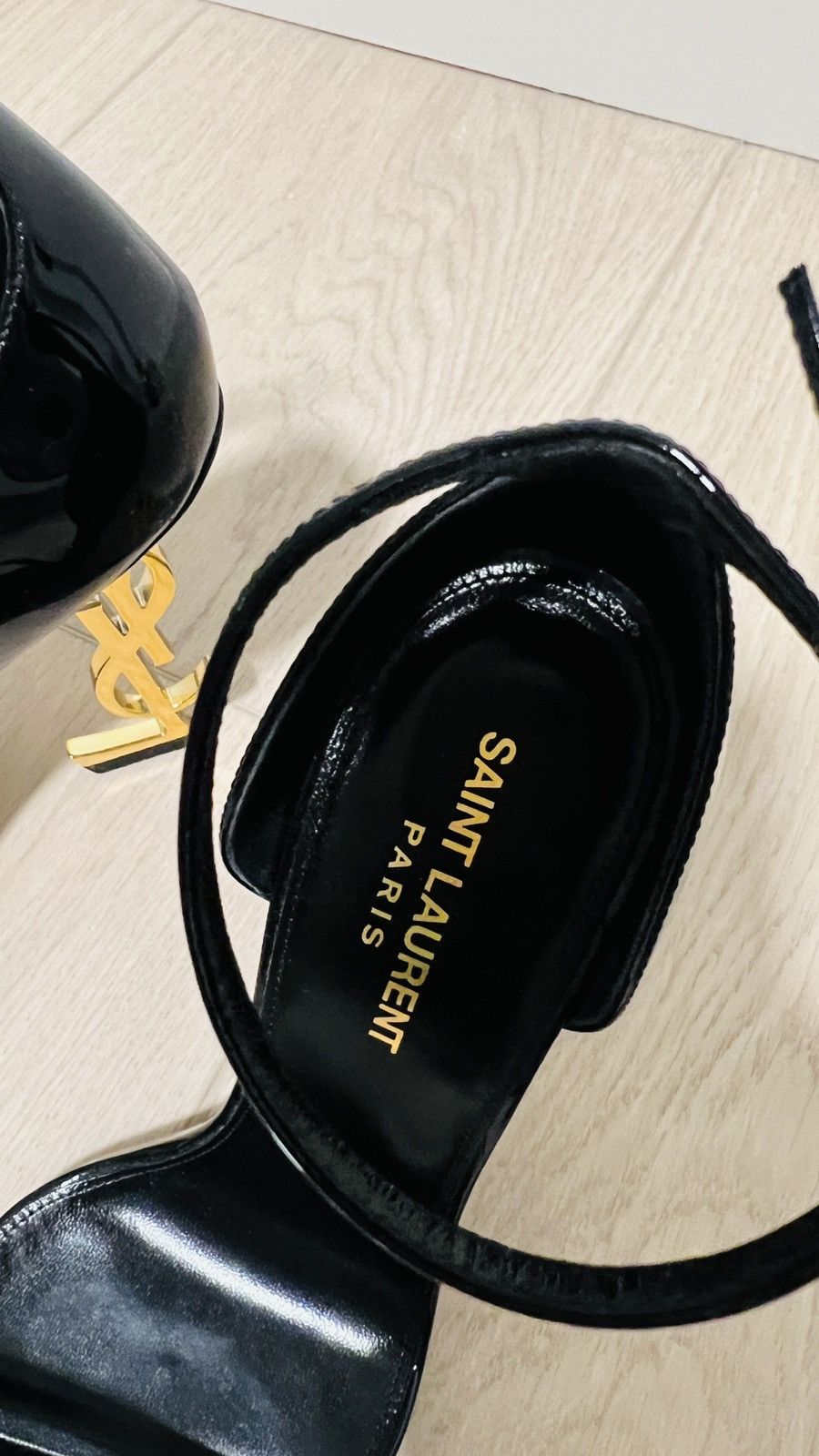 Yves Saint Laurent SAINT LAURENT Opyum embellished patent-leather sandals 38.5 Size US 8.5 / IT 38.5 - 22 Thumbnail