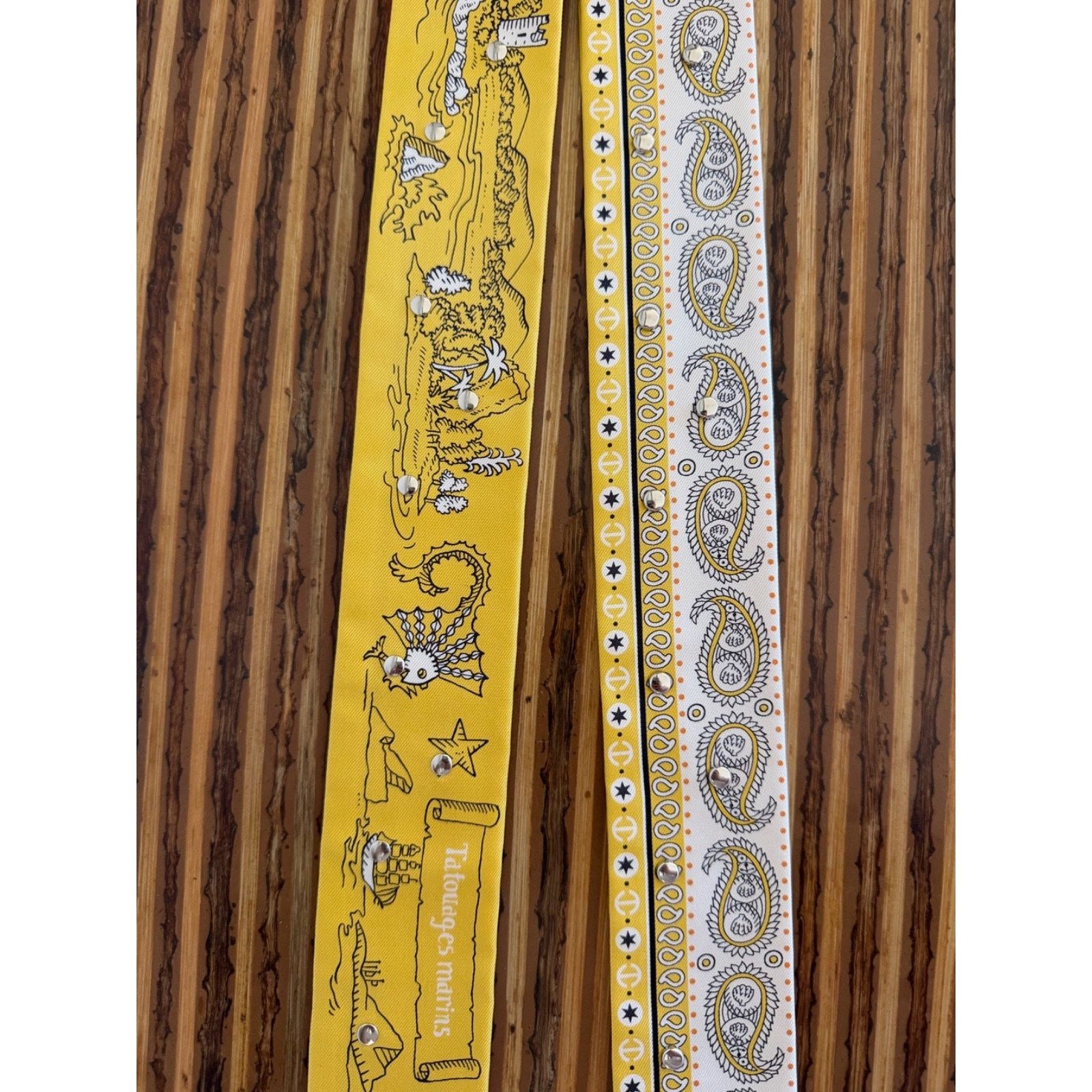 Hermes Hermes Scarf Twilly Tatouages Marins Bandana Studded Silk Size ONE SIZE - 8 Thumbnail