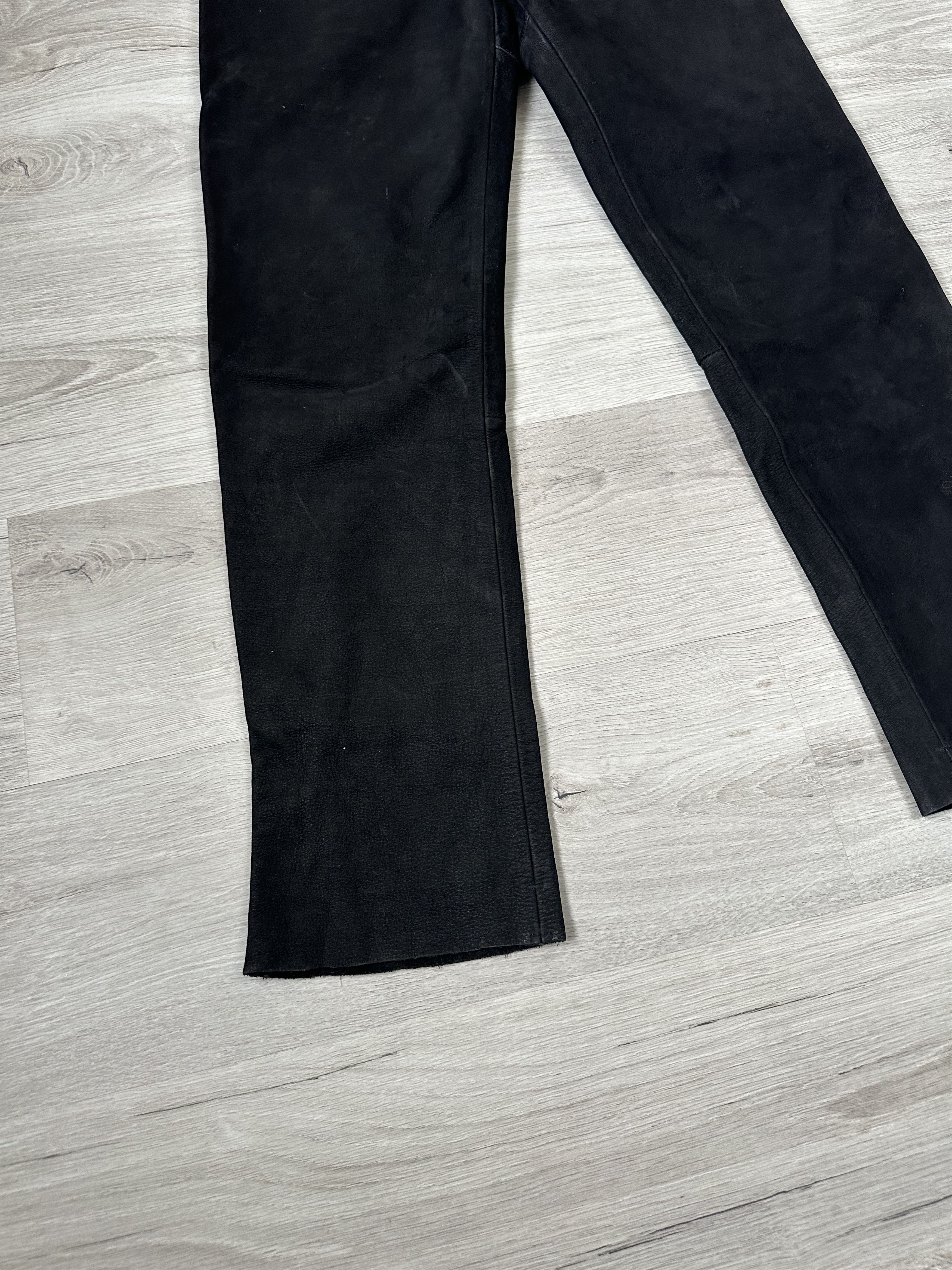 Japanese Brand × Leather × Vintage Vintage Leather SAFE Pants Black Moto Bike Size US 36 / EU 52 - 6 Thumbnail