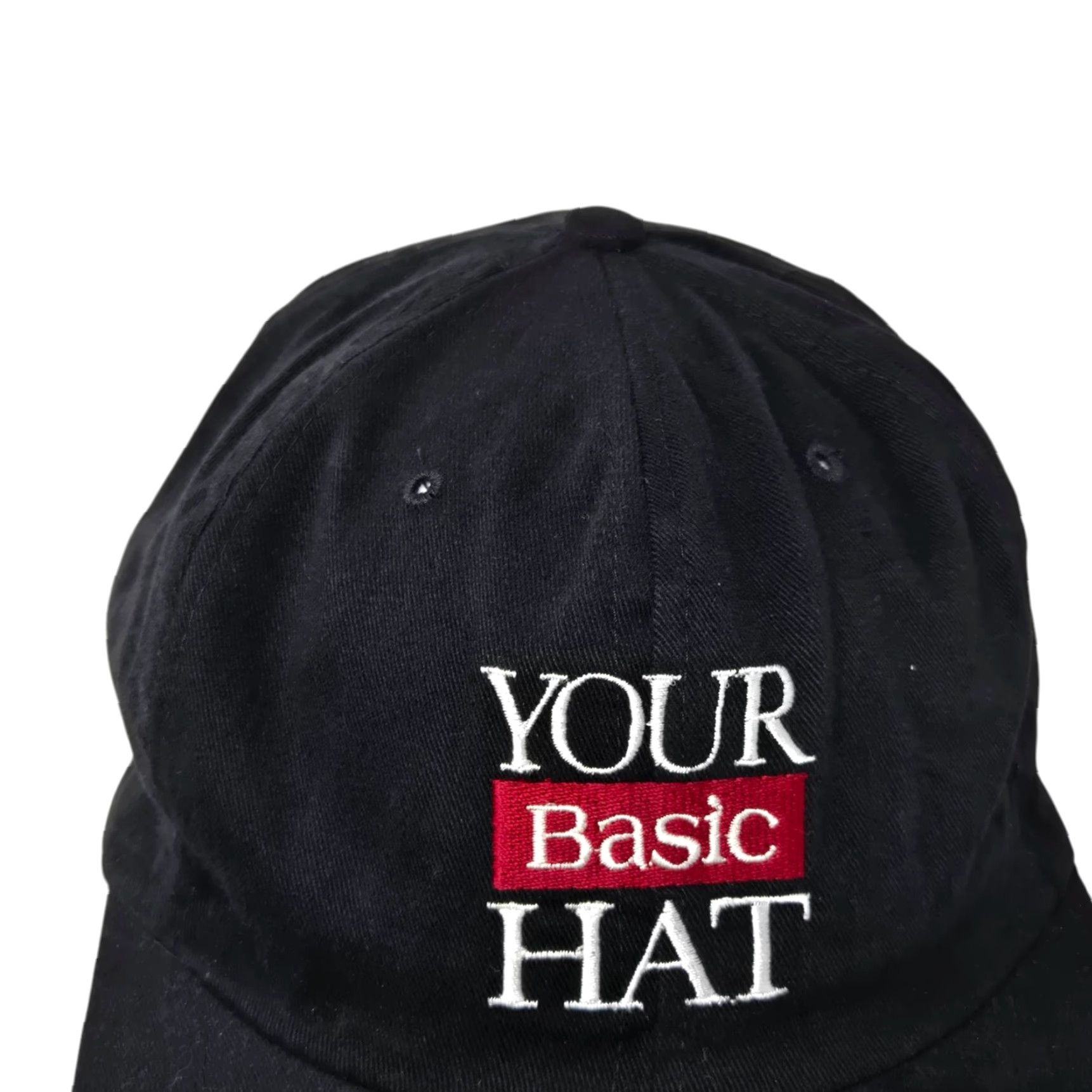 Vintage VINTAGE Basic Cigarettes Your Basic Hat Black Snap Back Adjustable Cap 1980s Size ONE SIZE - 2 Thumbnail