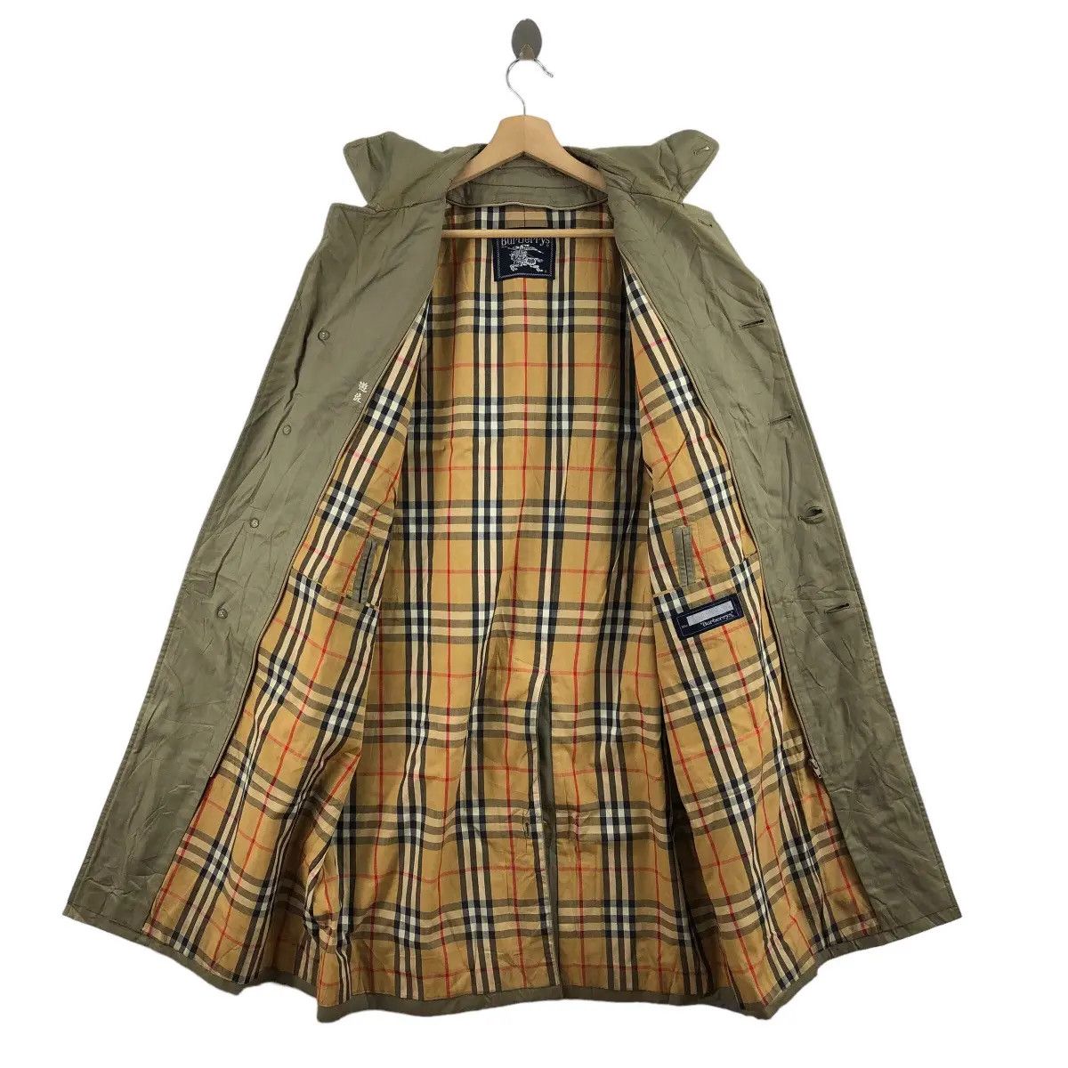 Burberry Vtg 90’ BURBERRY LONDON Nova Checks Trench Coat Parka Jacket Size XL / US 12-14 / IT 48-50 - 3 Thumbnail