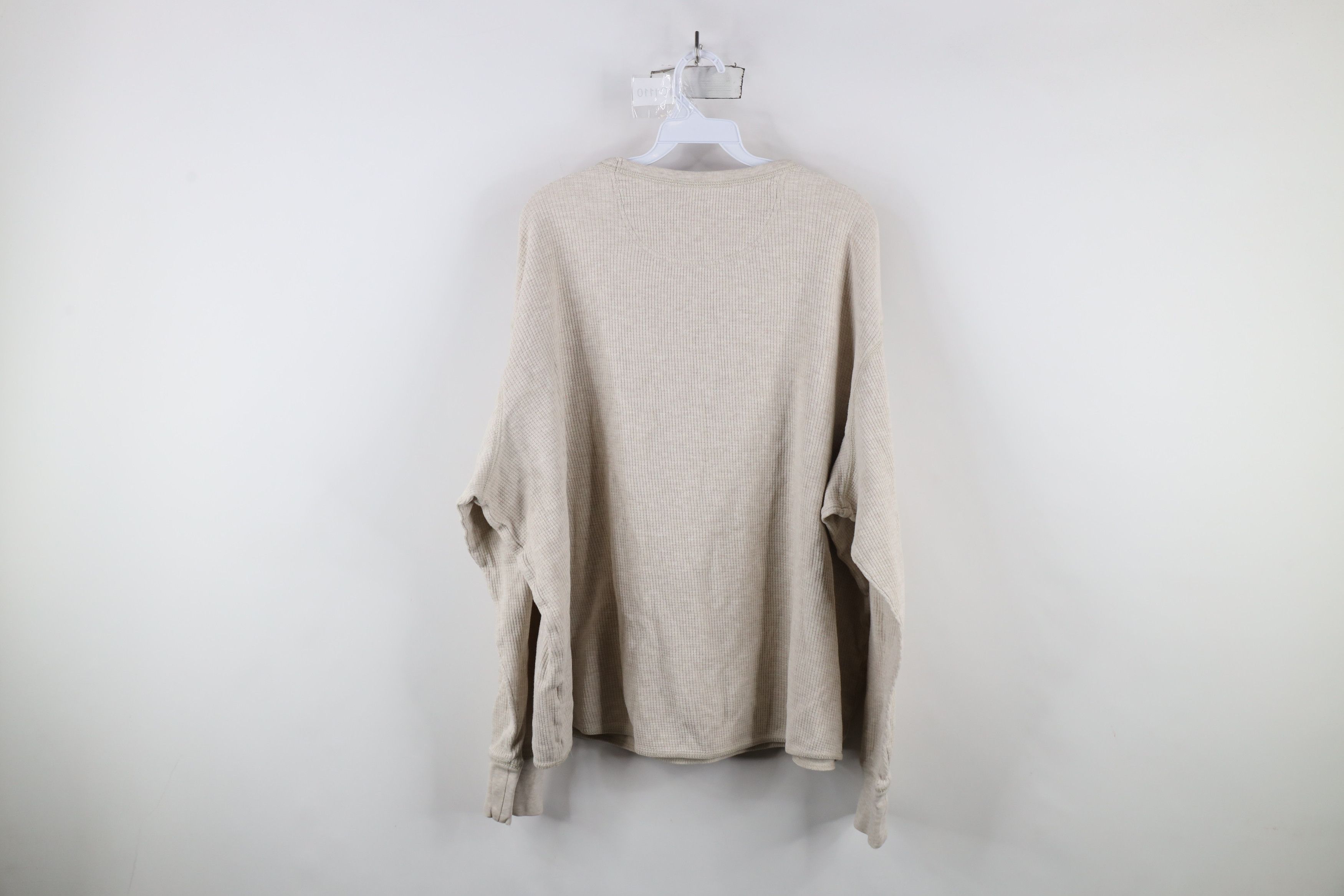 Eddie Bauer × Vintage Vintage Eddie Bauer Waffle Knit Long Sleeve T-Shirt Beige Size US XXL / EU 58 / 5 - 8 Thumbnail