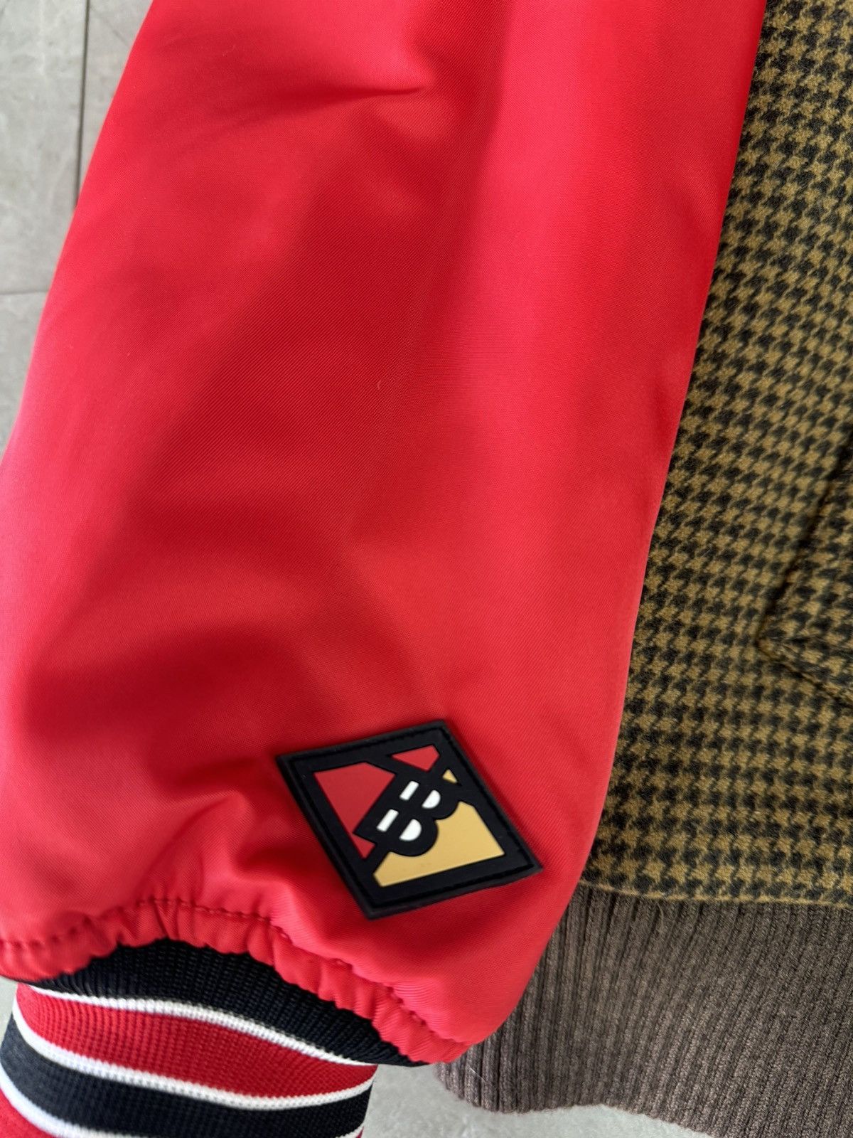 Burberry Burberry Wool Red Satin Varsity Jacket Size US L / EU 52-54 / 3 - 5 Thumbnail