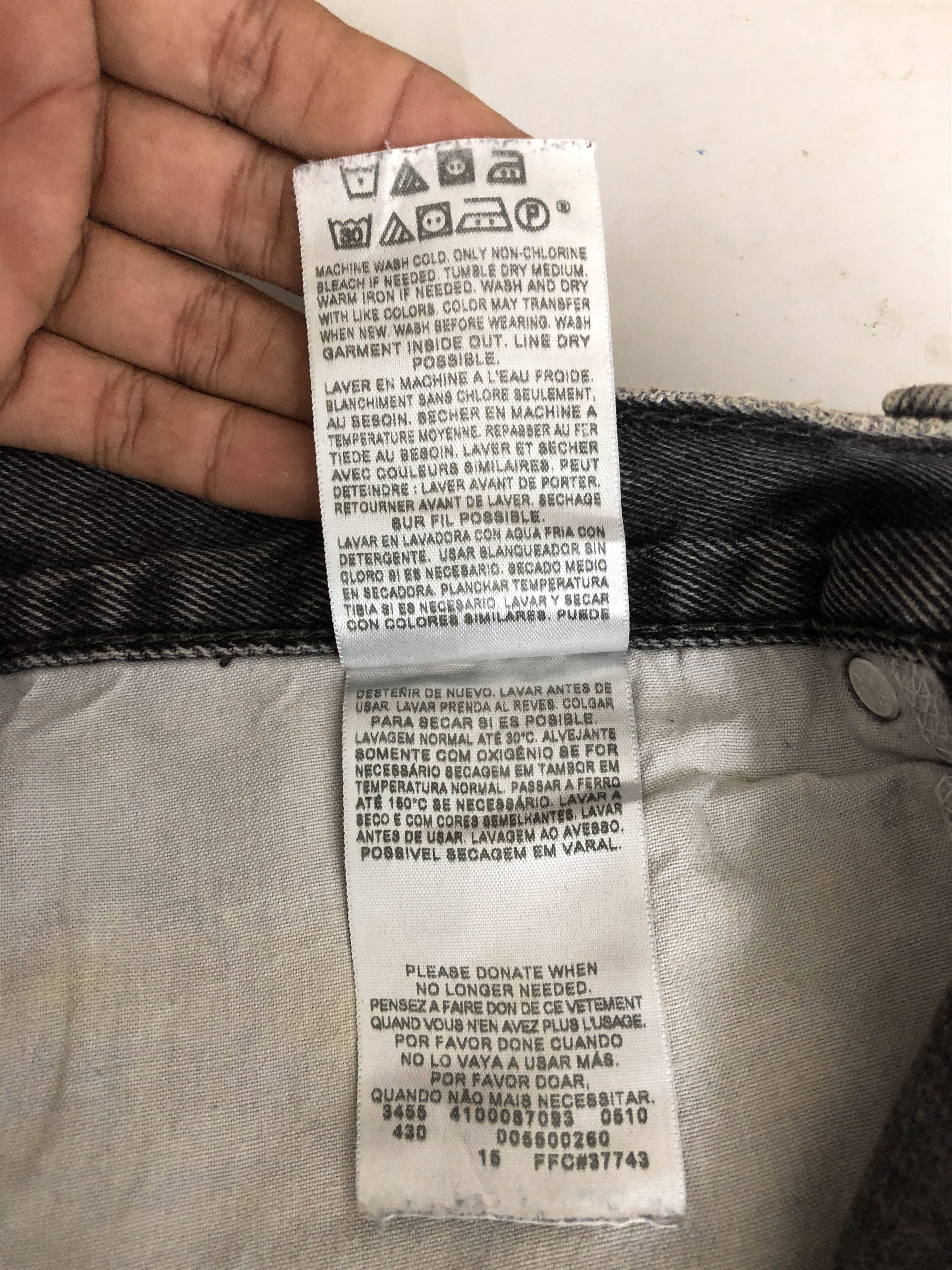 Levi's Vintage Levis 550 Jeans Super Black Levis Denim Pants Size US 34 / EU 50 - 8 Thumbnail