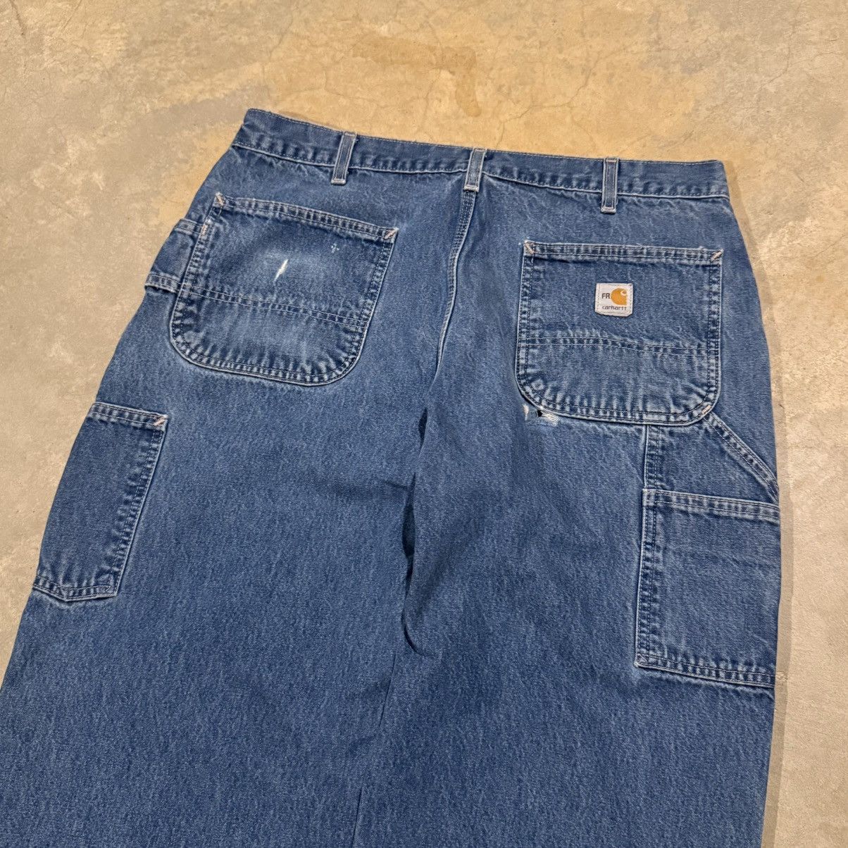 Carhartt 2000s Carhartt Faded Baggy Carpenter Jeans ERD Grunge Y2K Size US 35 - 4 Thumbnail