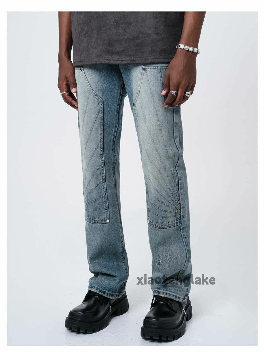 Jean × Vintage utility double knee skate hiphop carpenter jeans Size US 30 / EU 46 - 1 Thumbnail