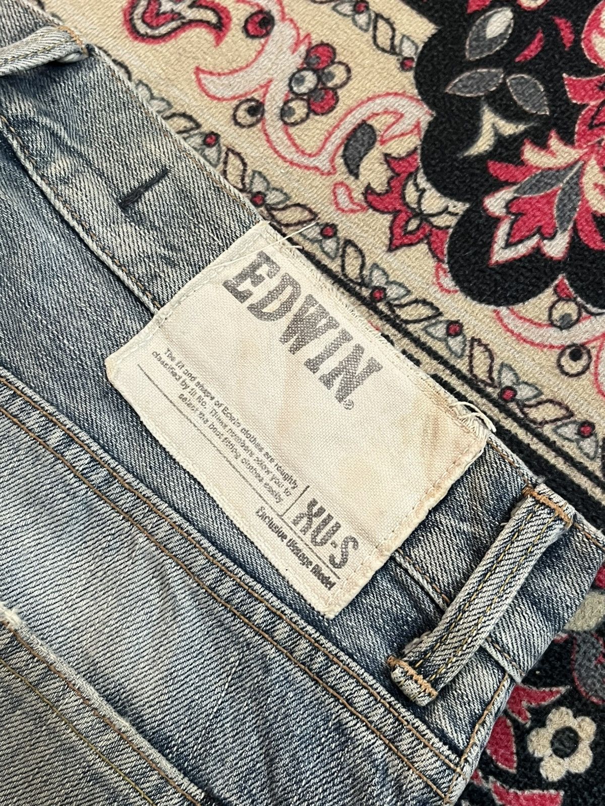 Edwin Vintage Edwin XVS Light Blue Washed Straight Leg Jeans Size US 32 / EU 48 - 7 Thumbnail