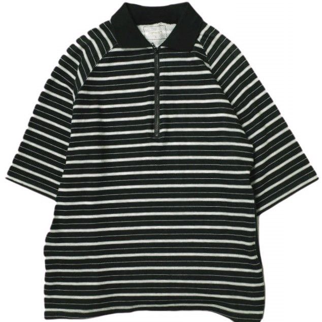 Other Other SOPHNET. SOPH-70081 Cotton Polyester Half Zip Border Polo Shirt Cotton Tops SOPH-70081 Size ONE SIZE - 1 Thumbnail