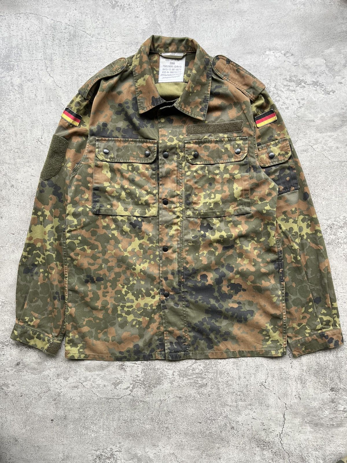 Germany Army Shirt Flectarn Camouflage Vintage Jacket
