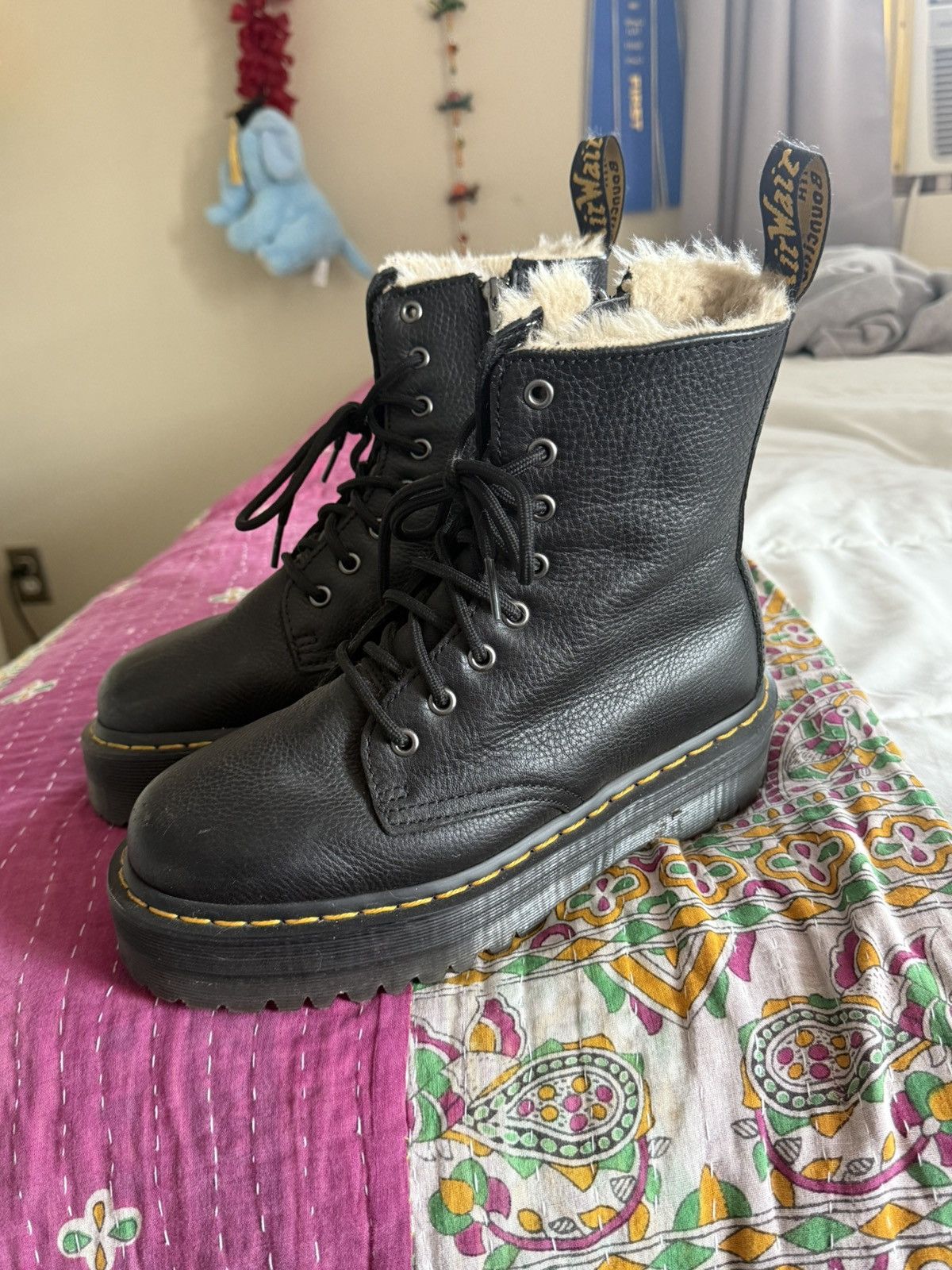 Dr. Martens Platform Jadon Boot, Faux Fur Lined Dr. Martens Size US 8 / IT 38 - 1 Thumbnail