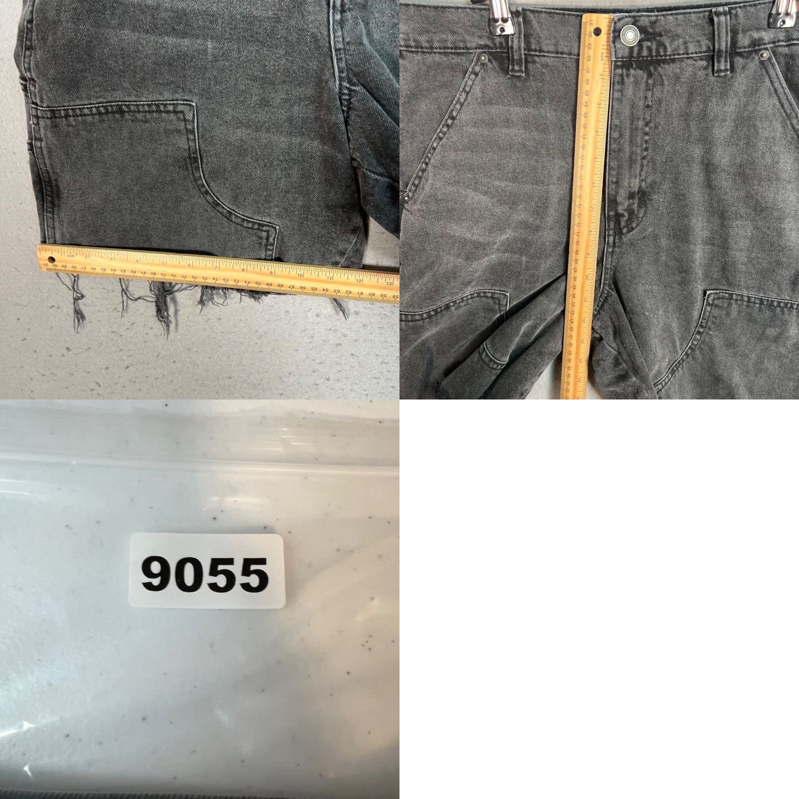 Vintage VINTAGE Ardene Women's Denim Shorts Size 13 High Rise Black Frayed Hem Cut-Off Summer Casual Size 34" / US 12 / IT 48 - 8 Thumbnail