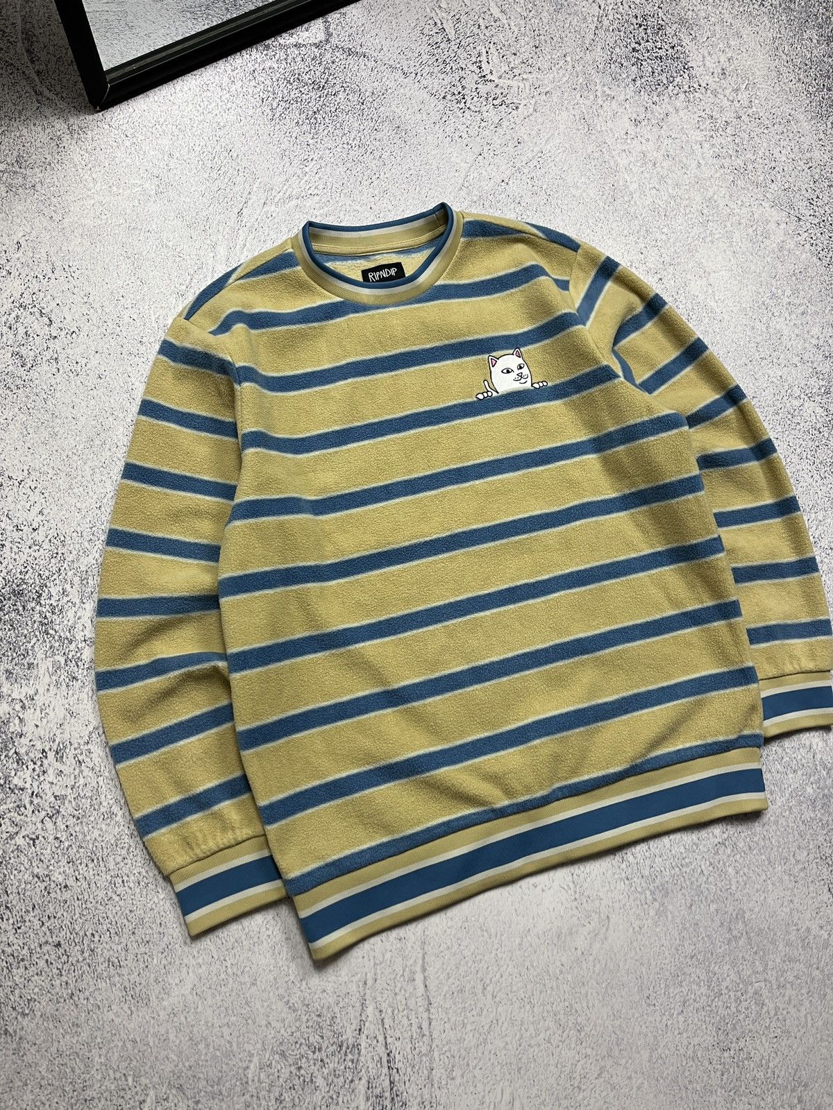 RIPNDIP Ripndip Fleece Sweater Jacket Striped Rip N Dip Rare Y2k Size US L / EU 52-54 / 3 - 3 Thumbnail