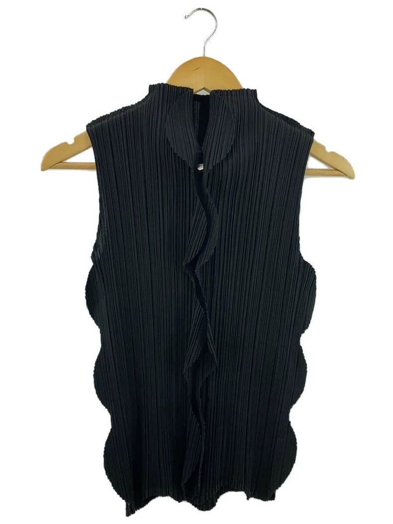 Issey Miyake Issey Miyake size:3 Black kelp pleated top Size M / US 6-8 / IT 42-44 - 1 Thumbnail