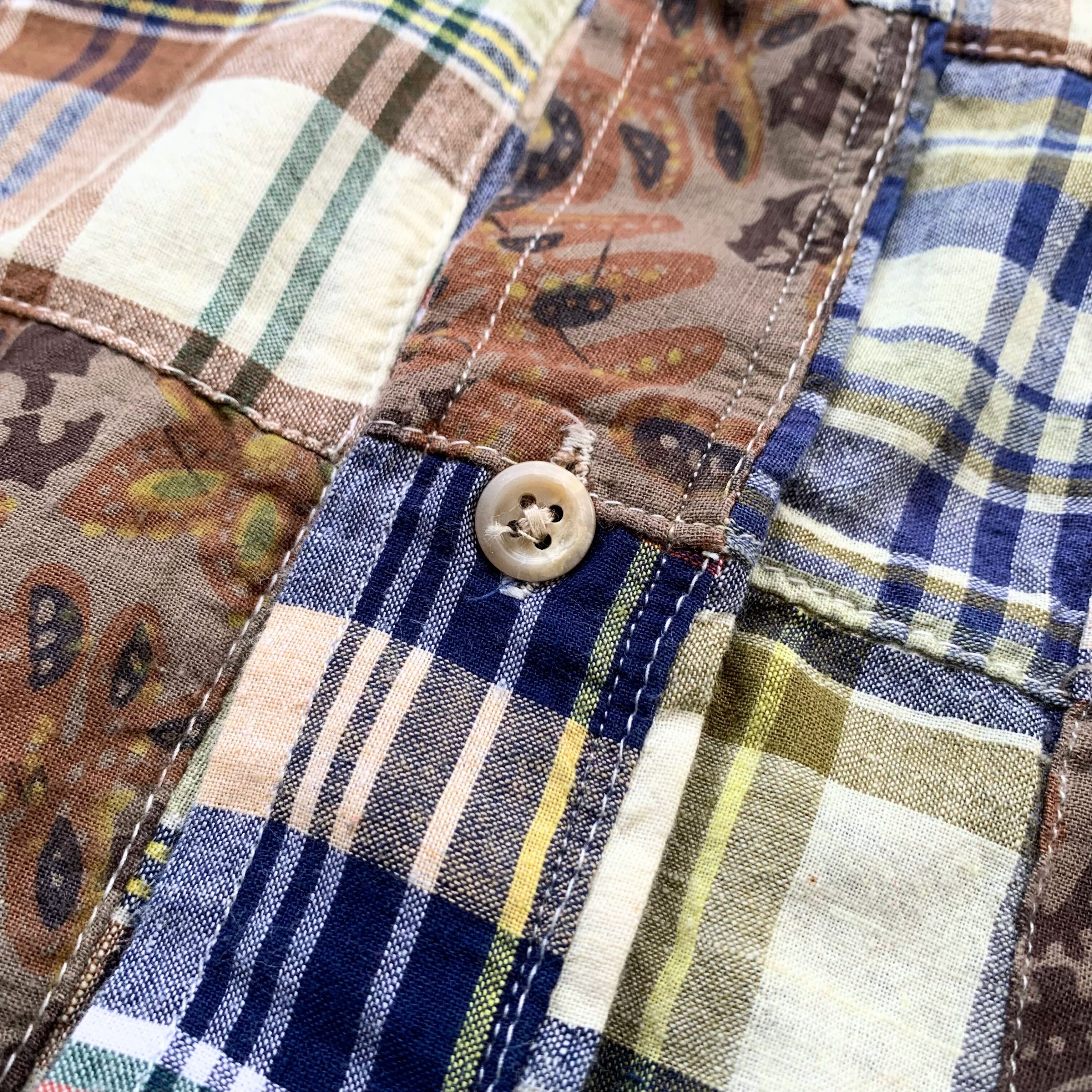Nautica Patchwork Plaid 1990s Nautica Jeans USA Button Shirt Size US L / EU 52-54 / 3 - 3 Thumbnail