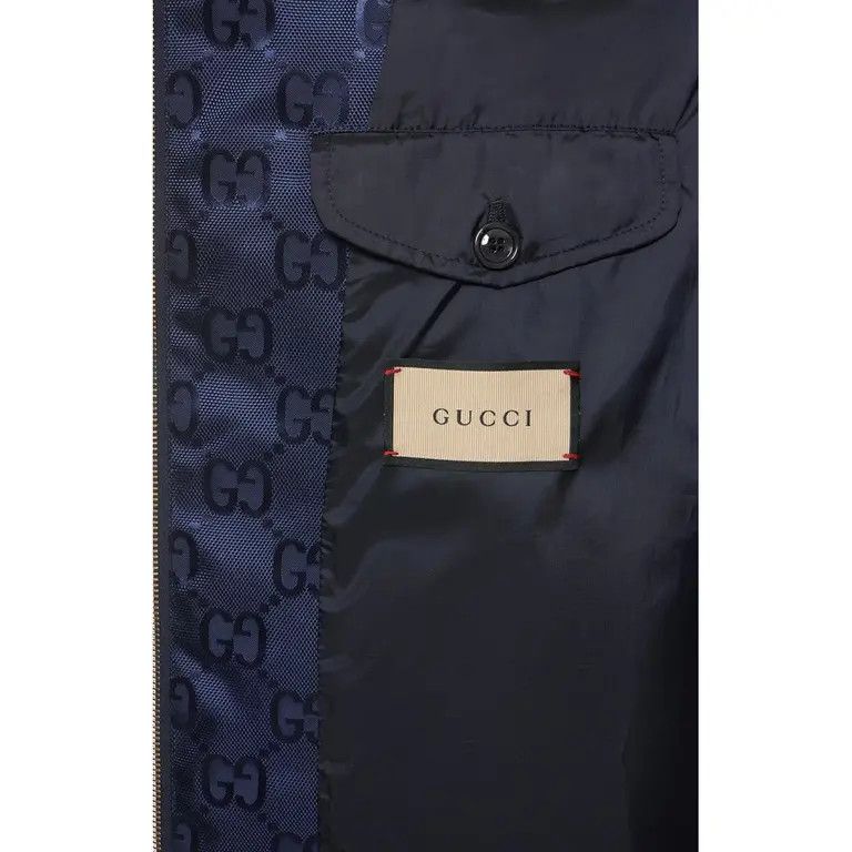 Gucci o1s1wg110125 GG Canvas Nylon Jacket in Blue Size US M / EU 48-50 / 2 - 3 Thumbnail