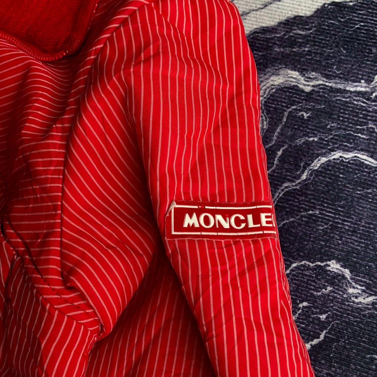 Moncler Grenoble Vintage 90s Moncler Grenoble Red Stripe Ski Jacket Size US S / EU 44-46 / 1 - 8 Thumbnail