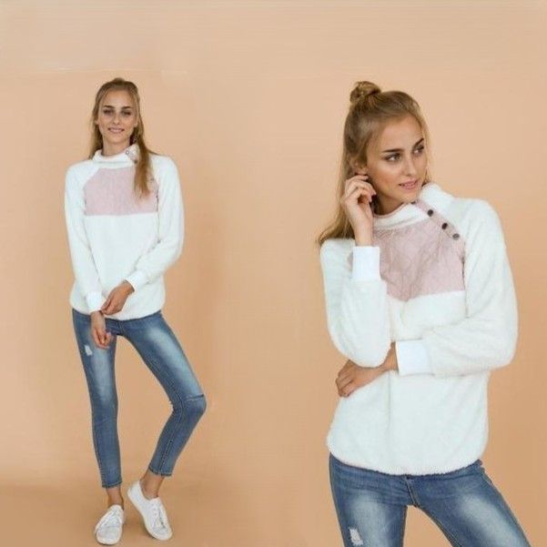 Other Goodnight Macaroon 'Vincy' Sherpa Quilted Fluffy Sweater NWT Size M / US 6-8 / IT 42-44 - 1 Thumbnail