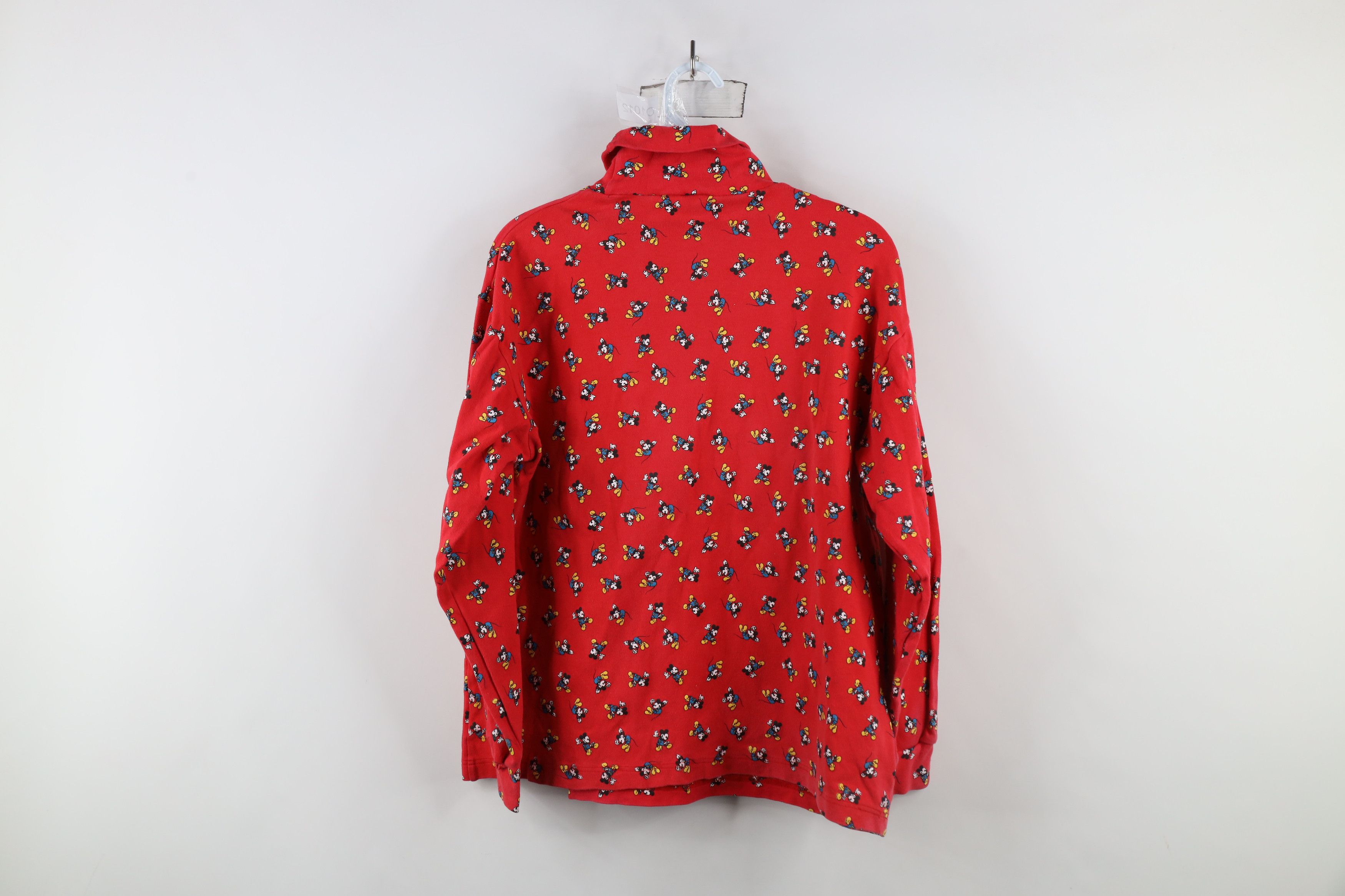 Disney × Vintage Vintage 90s Disney Mickey Mouse All Print Turtleneck T-Shirt Size L / US 10 / IT 46 - 10 Thumbnail