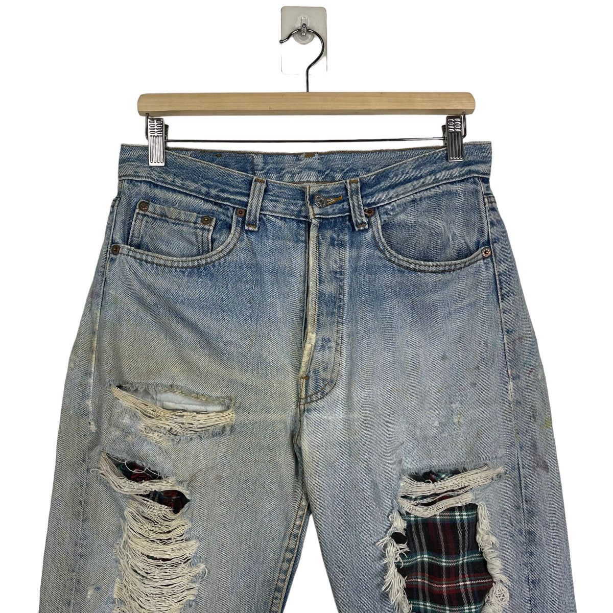 Levi's Levis Kurt Cobain Grunge Ripped Jean Button Fly Size US 30 / EU 46 - 3 Thumbnail