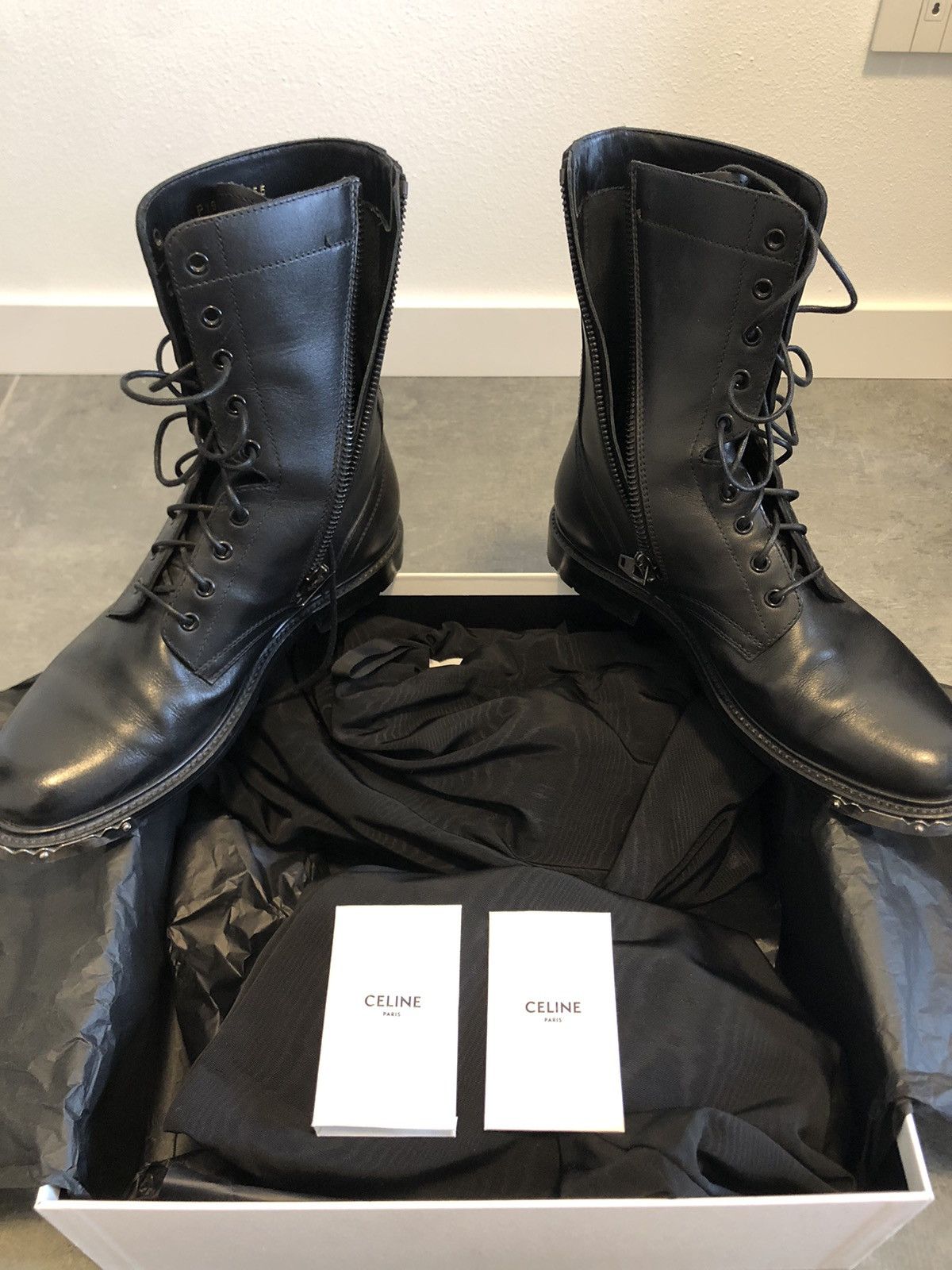 Celine Celine Combat boots size 42 with metal tip Grailed