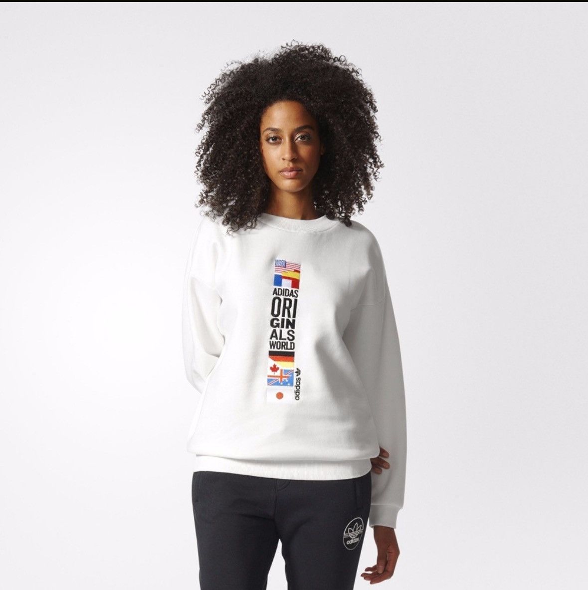 Adidas × Jeremy Scott ADIDAS Originals Archive Country Series Big Logo Sweatshirt Pullover Jumper 12 Size M / US 6-8 / IT 42-44 - 2 Thumbnail