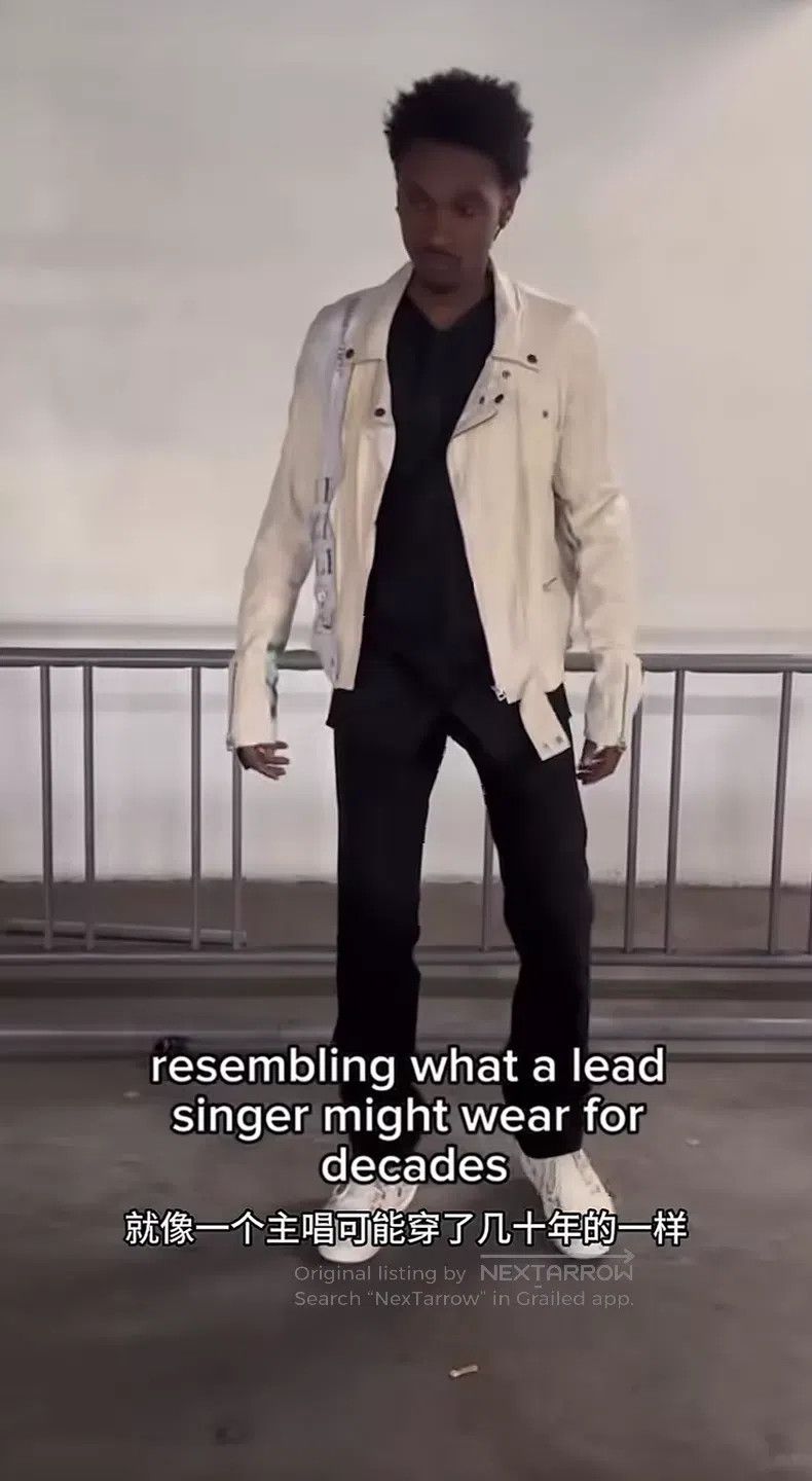 Undercover Undercover White Biker Jacket Patchwork Leather Jacket i Size US M / EU 48-50 / 2 - 8 Thumbnail