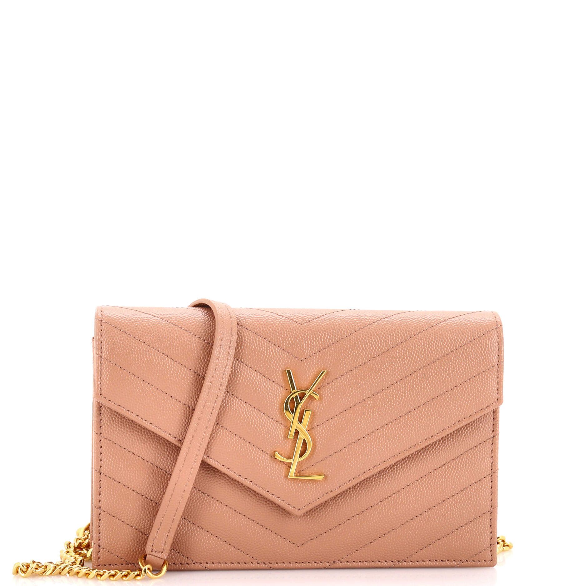 Saint Laurent Paris Classic Monogram Wallet On Chain, Women's
