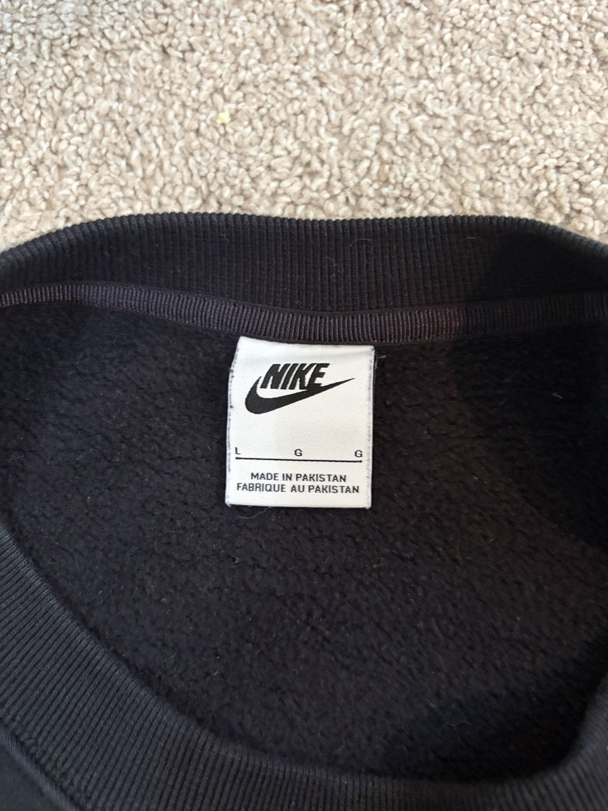Nike × Stussy Stussy × Nike Fleece Crew 'Black' Size US L / EU 52-54 / 3 - 2 Thumbnail