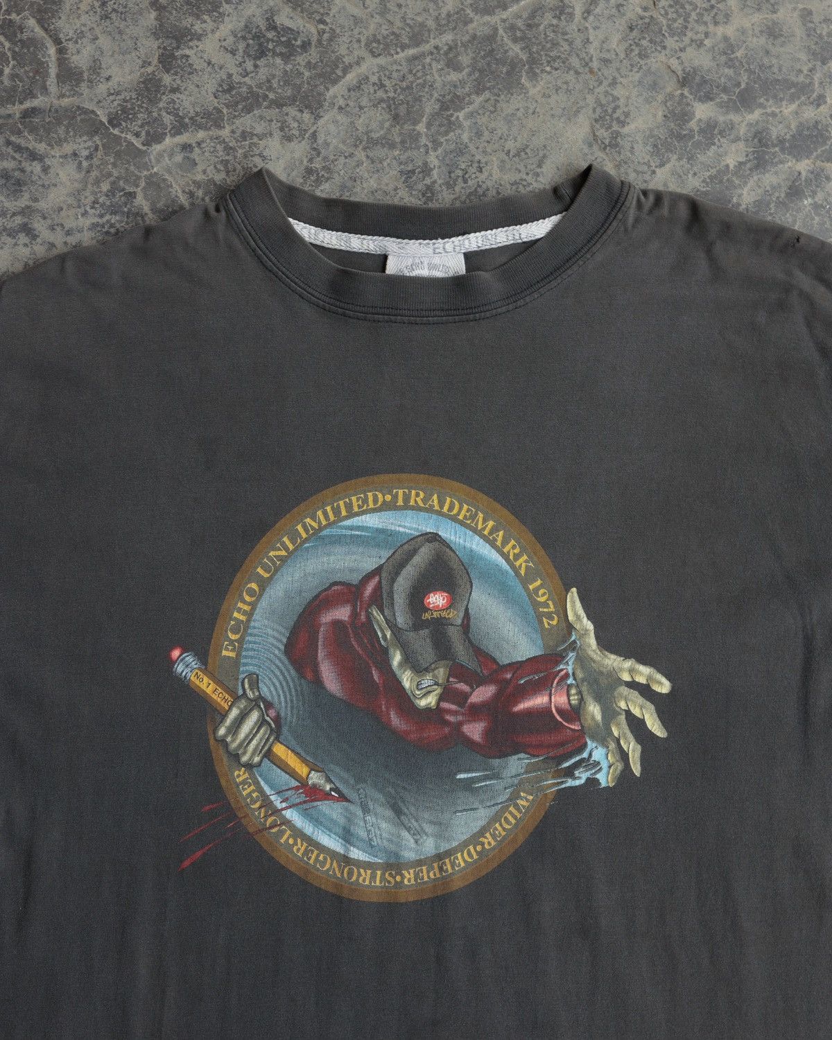 Ecko Unltd. Vintage 00s Ecko Unlimited Maintain Faded Black Tee - XXL Size US XXL / EU 58 / 5 - 5 Thumbnail