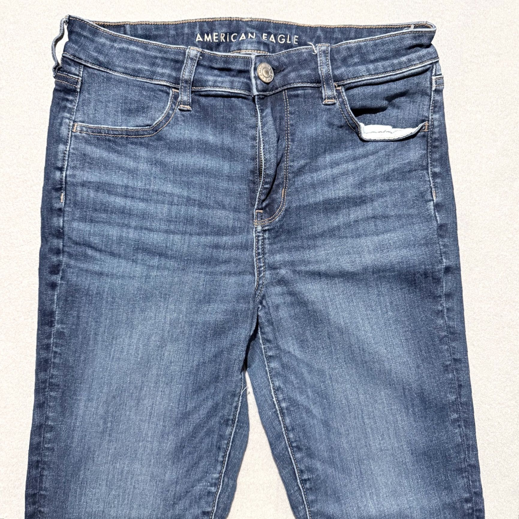 American Eagle Outfitters American Eagle Outfitters Jeans Women's Blue Denim Zip Fly 10 Next Level Stretch Skinny 5-Pocket Comfort Size 32" / US 10 / IT 46 - 3 Thumbnail