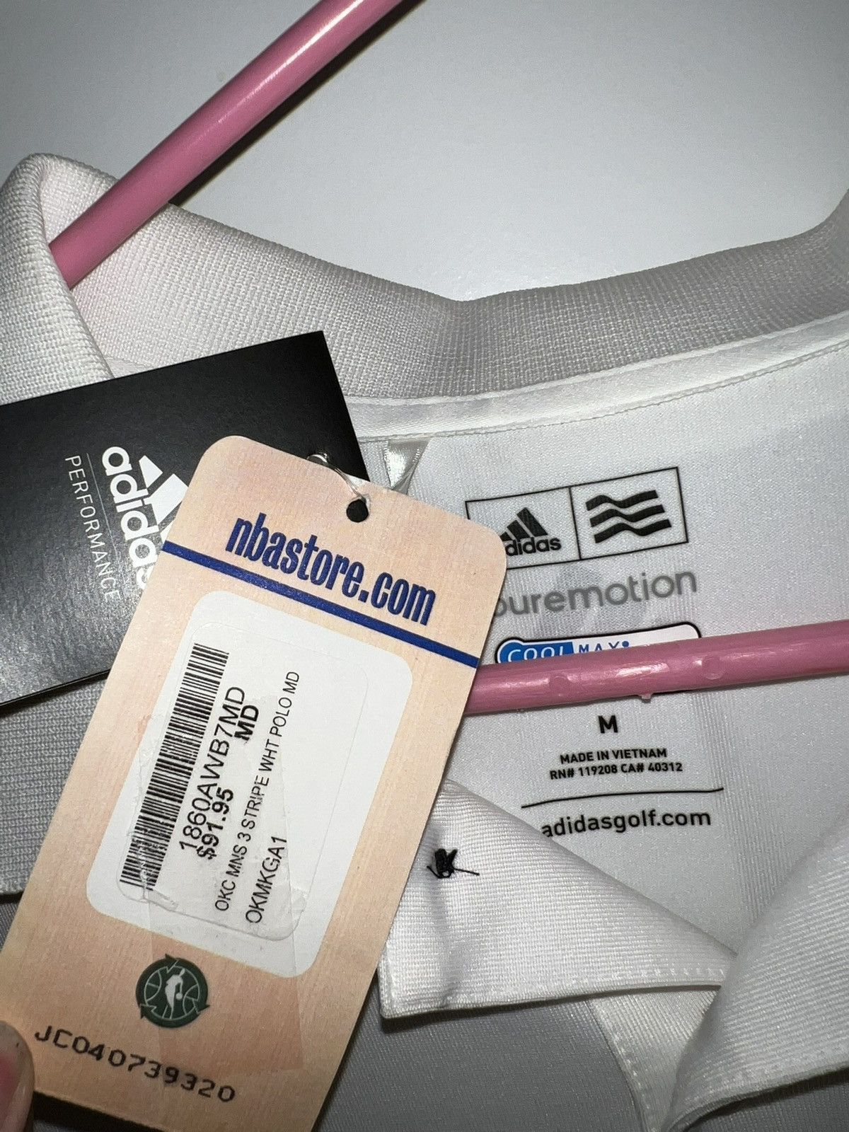 Adidas Adidas NBA OKC white polo Size US M / EU 48-50 / 2 - 3 Thumbnail