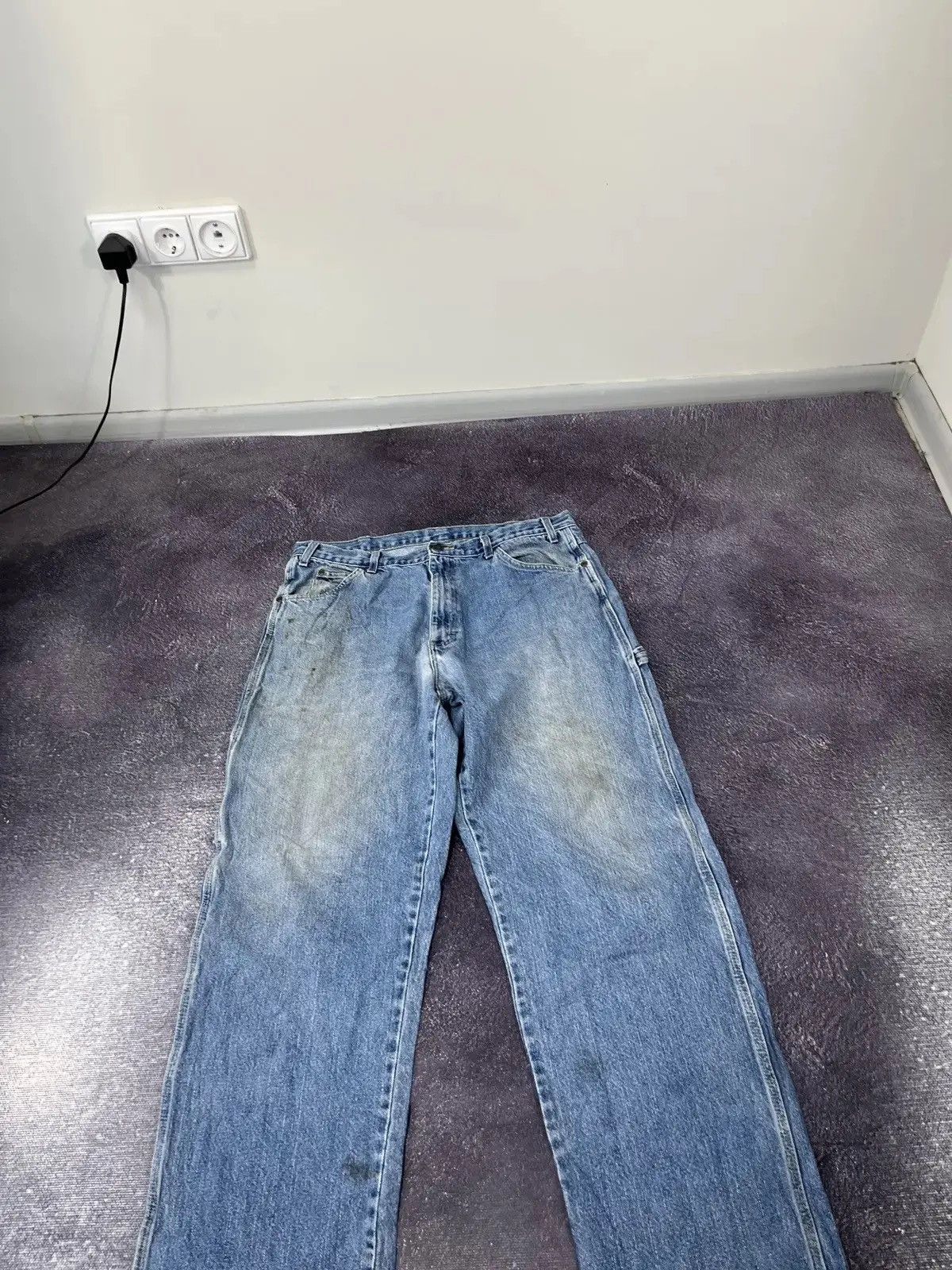 Dickies × Vintage Vintage Dickies Light Blue Work Denim Hype Baggy Jeans Size US 36 / EU 52 - 7 Thumbnail