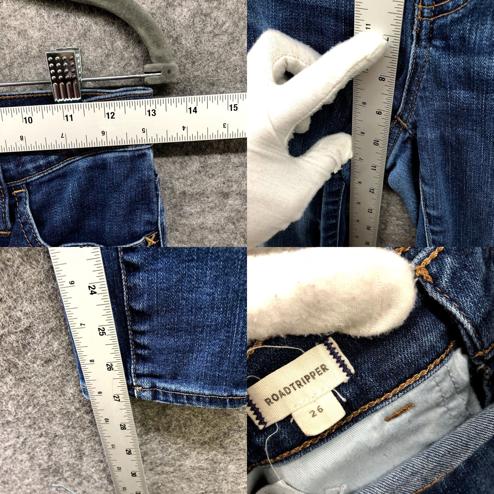 Madewell Madewell Roadtripper Jeans Womens 26 Blue Skinny Mid Rise Medium Wash Skinny Denim Jeans Slim Fit 5-Pocket Stretch Womens Regular Tailored N/A Size 26" / US 2 / IT 38 - 8 Thumbnail