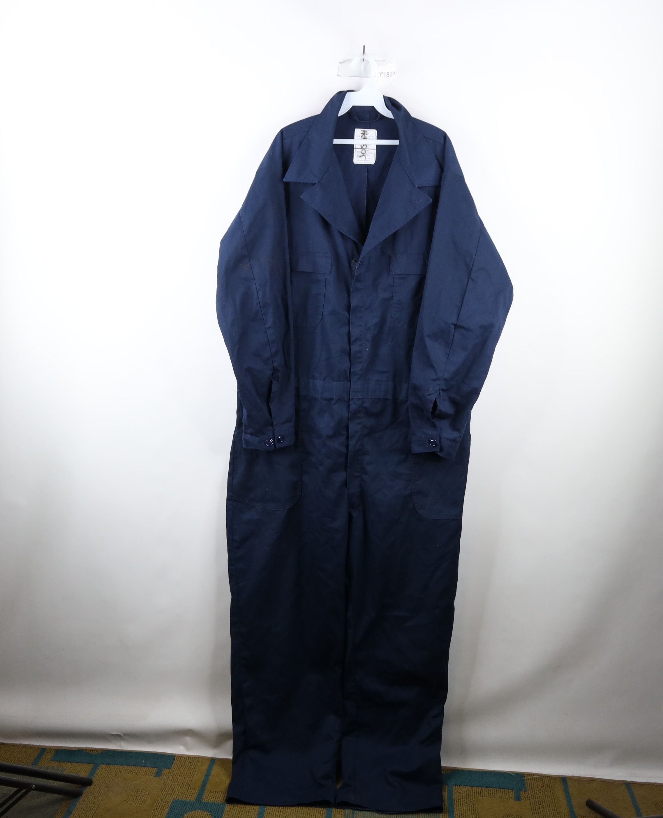 Original U S Military Coveralls Work Mechanic Jumpsuit Army Snap Closure Olive main image 1