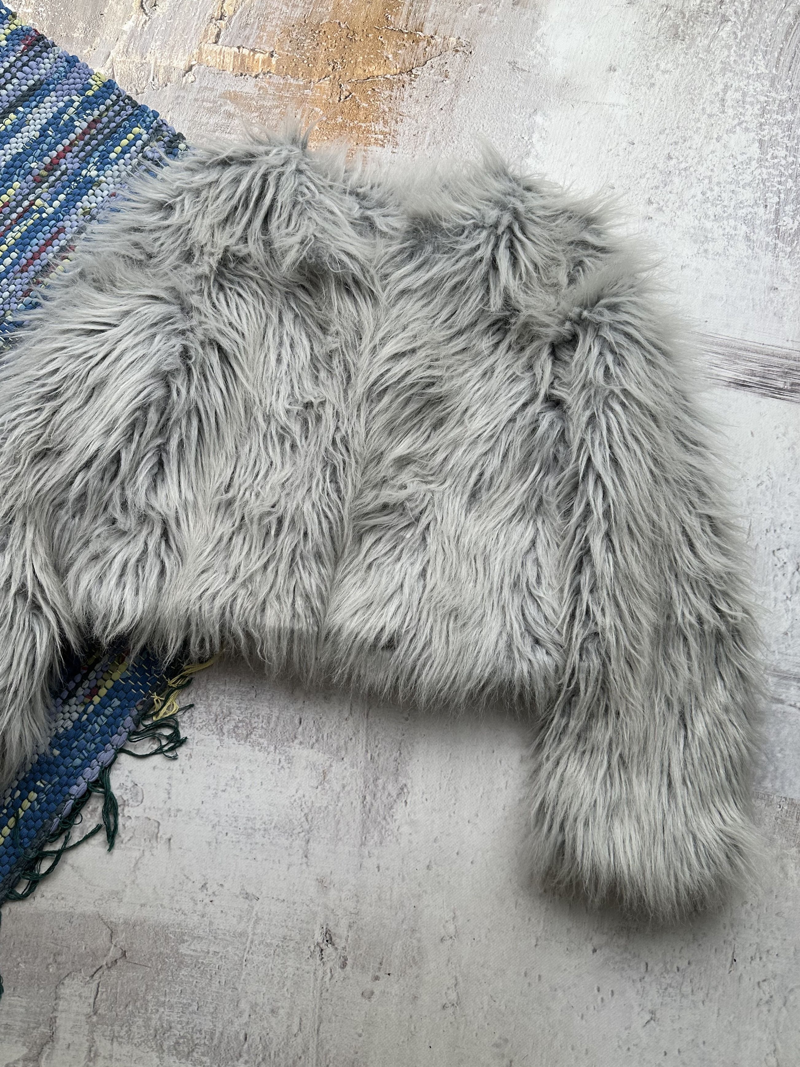 Japanese Brand Vintage Cropped Faux Fur Coat A50(377)D15 Size S / US 4 / IT 40 - 3 Thumbnail